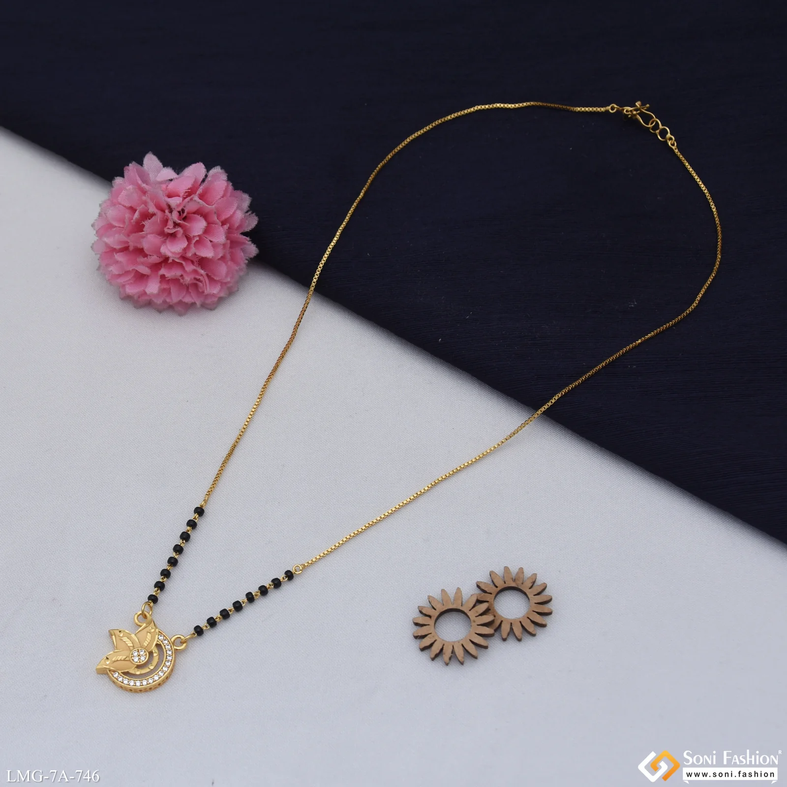 Brilliant Design Gold Plated Mangalsutra for Women - Style A746 - Image 2