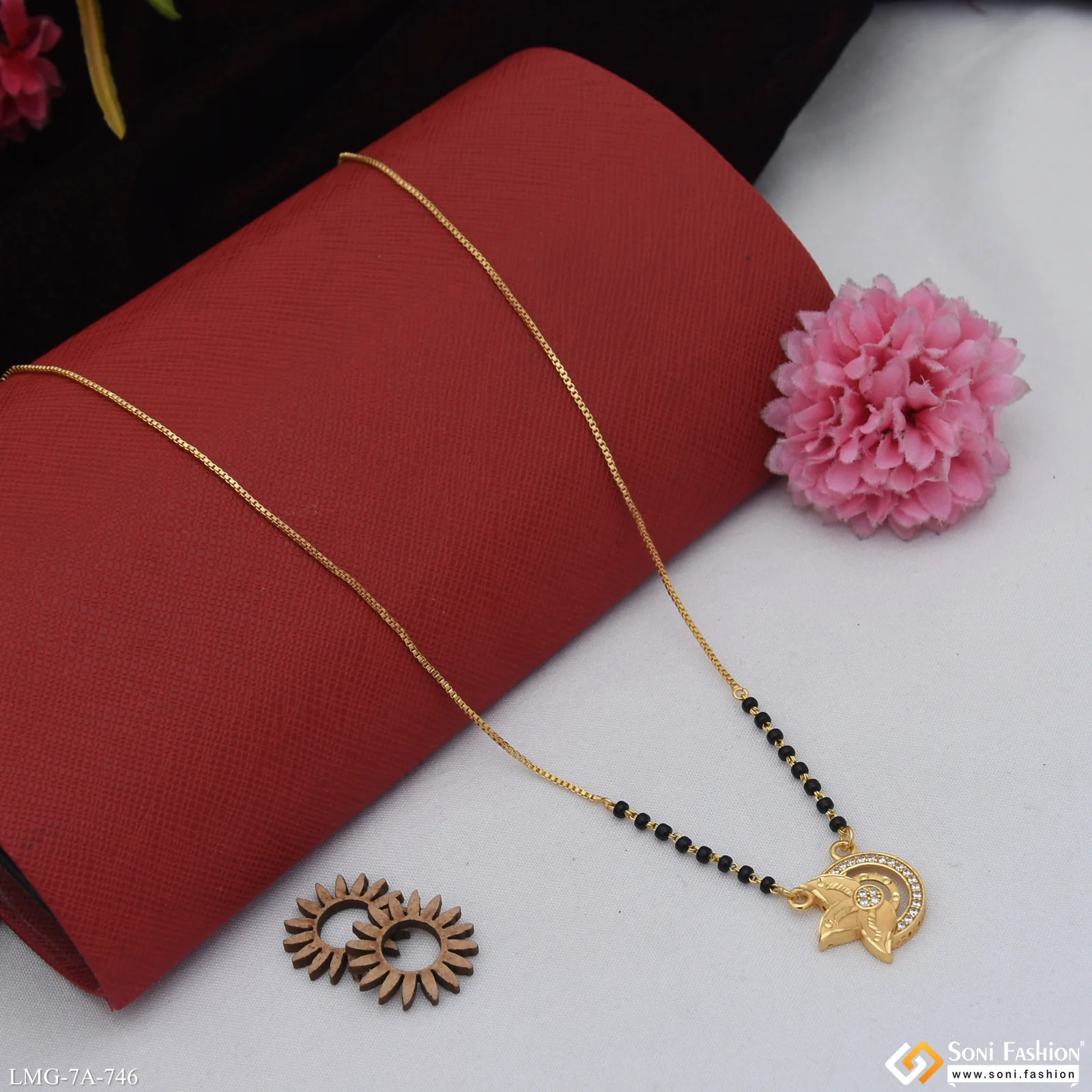 Brilliant Design Gold Plated Mangalsutra for Women - Style A746 - Image 4