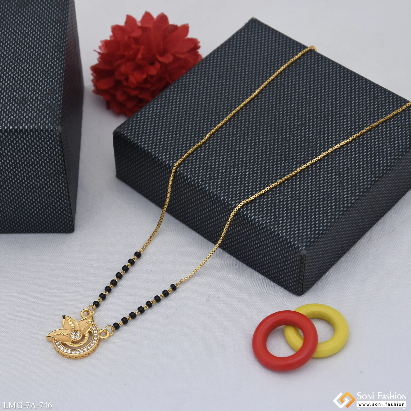 Brilliant Design Gold Plated Mangalsutra for Women - Style A746 - Image 5