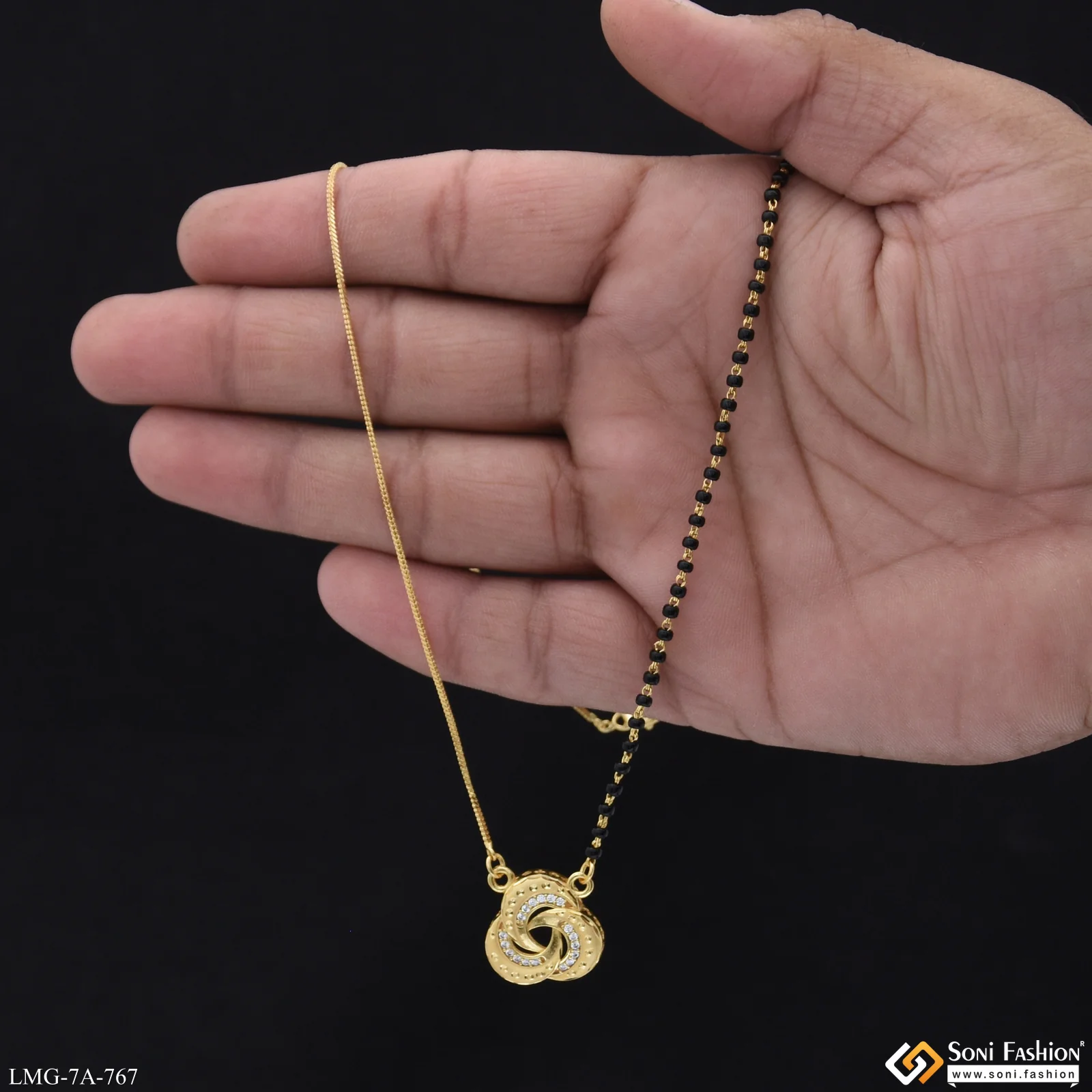 Brilliant Design Gold Plated Mangalsutra for Women - Style A767 - Image 2