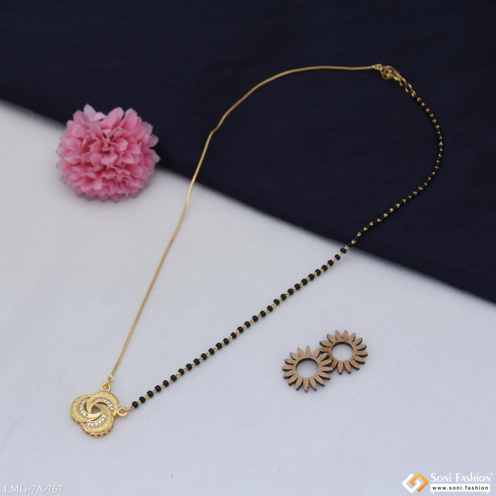 Brilliant Design Gold Plated Mangalsutra for Women - Style A767 - Image 3