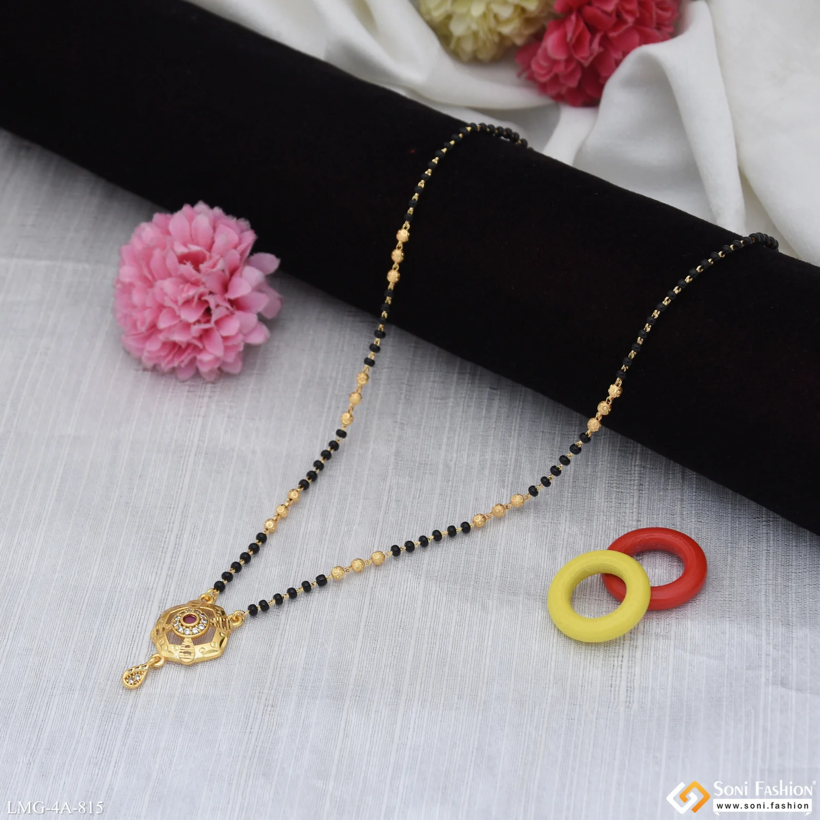 Brilliant Design Gold Plated Mangalsutra for Women - Style A815 - Image 3