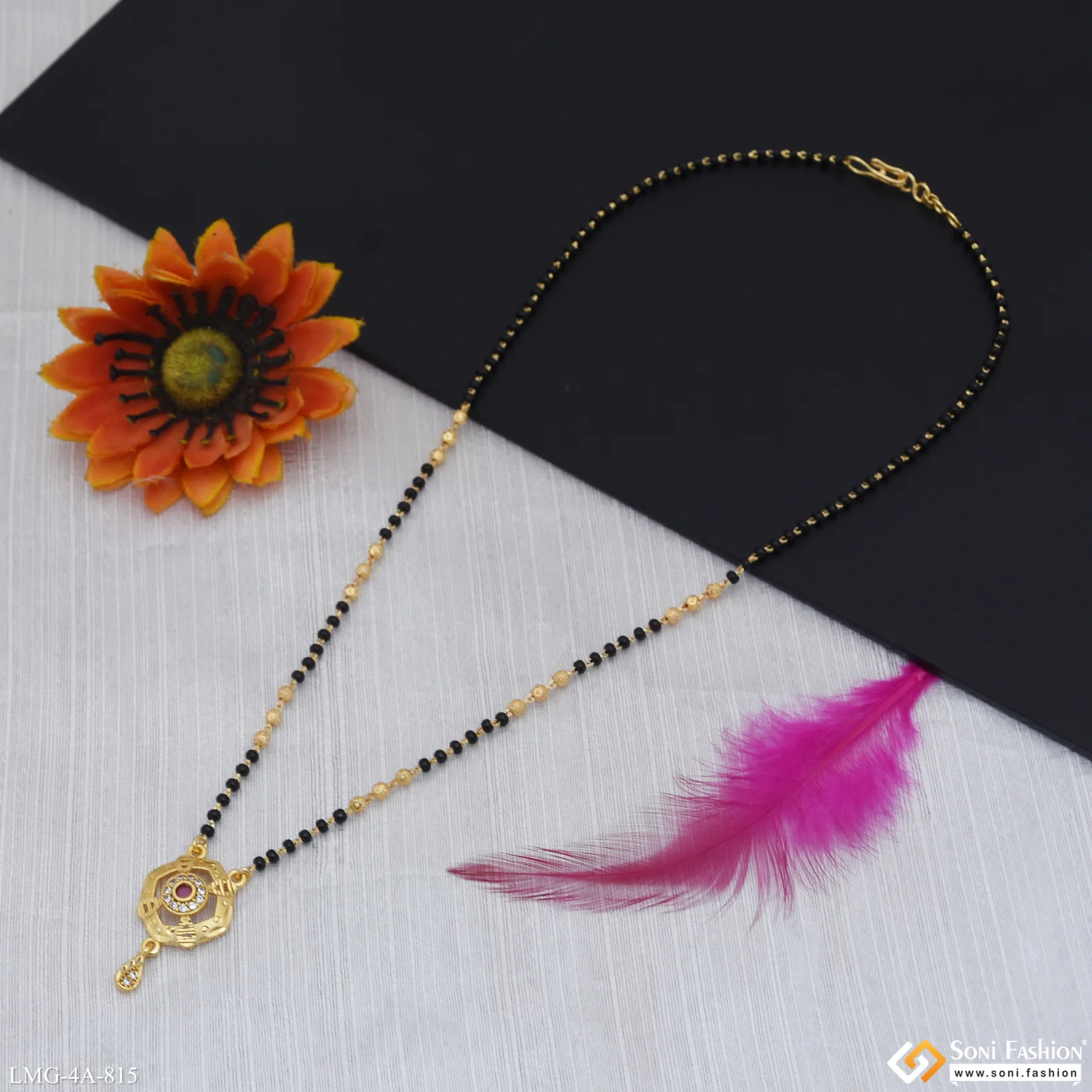Brilliant Design Gold Plated Mangalsutra for Women - Style A815 - Image 5