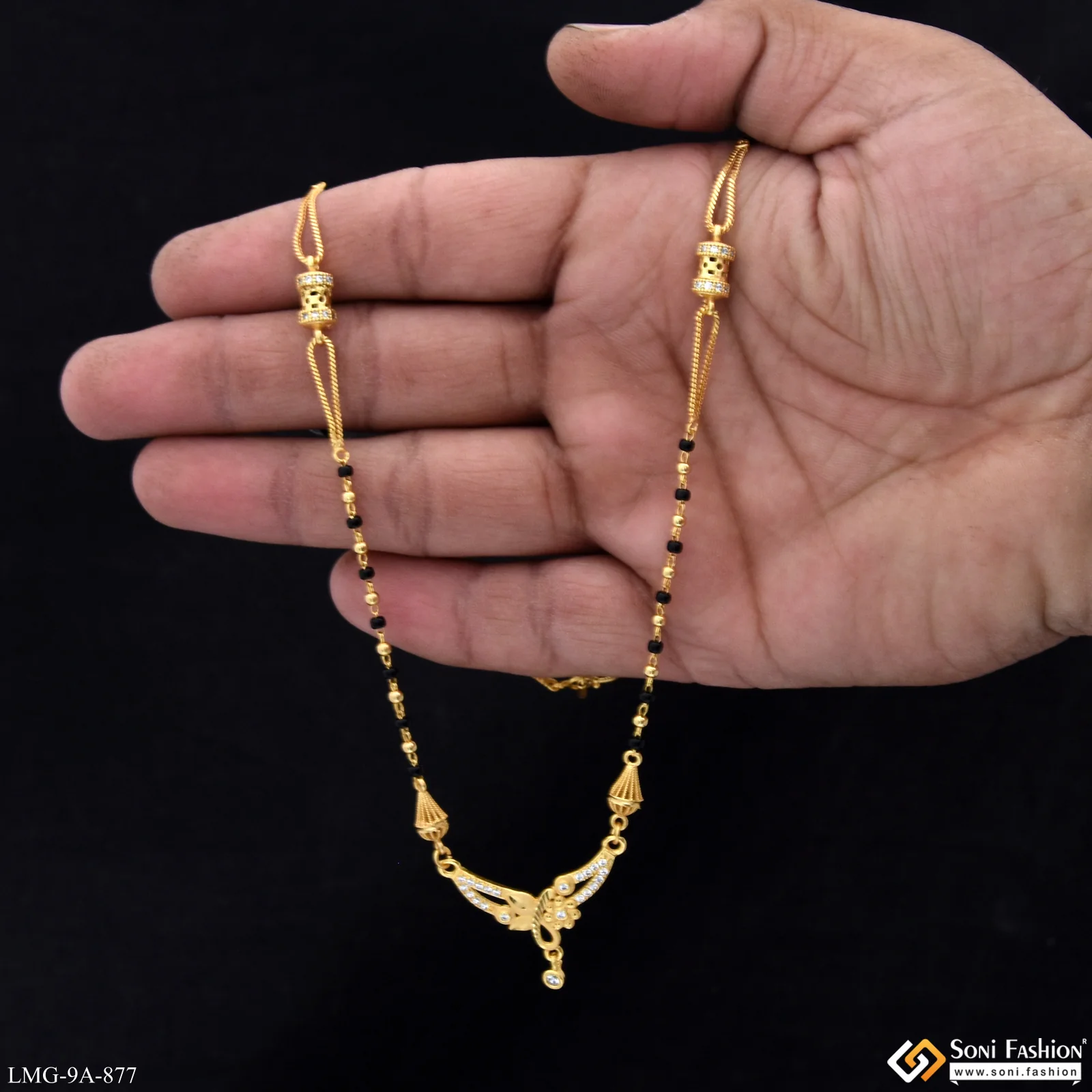 Brilliant Design Gold Plated Mangalsutra for Women - Style A877 - Image 2