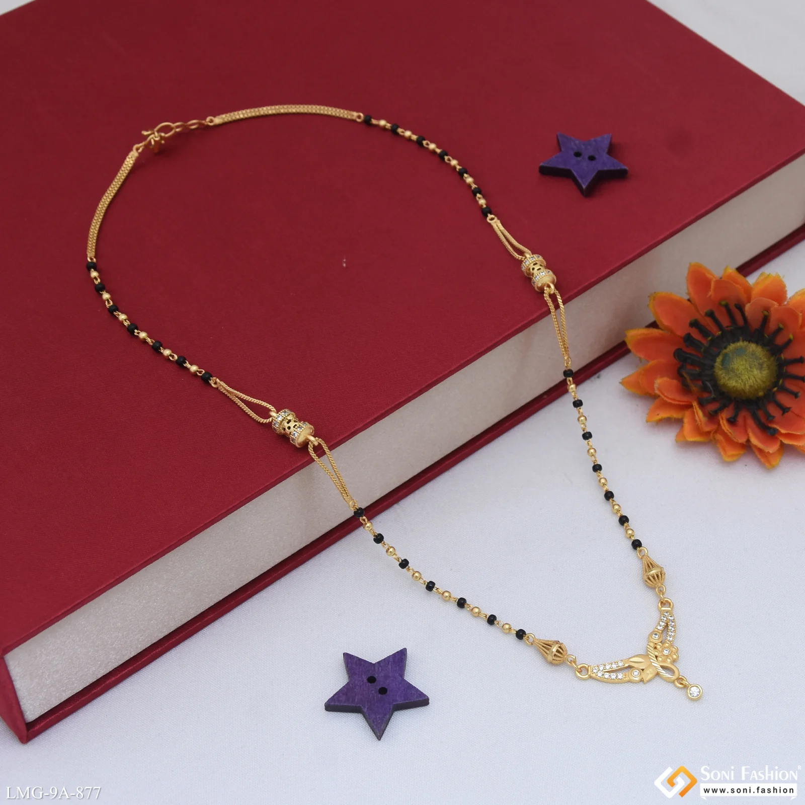 Brilliant Design Gold Plated Mangalsutra for Women - Style A877 - Image 4