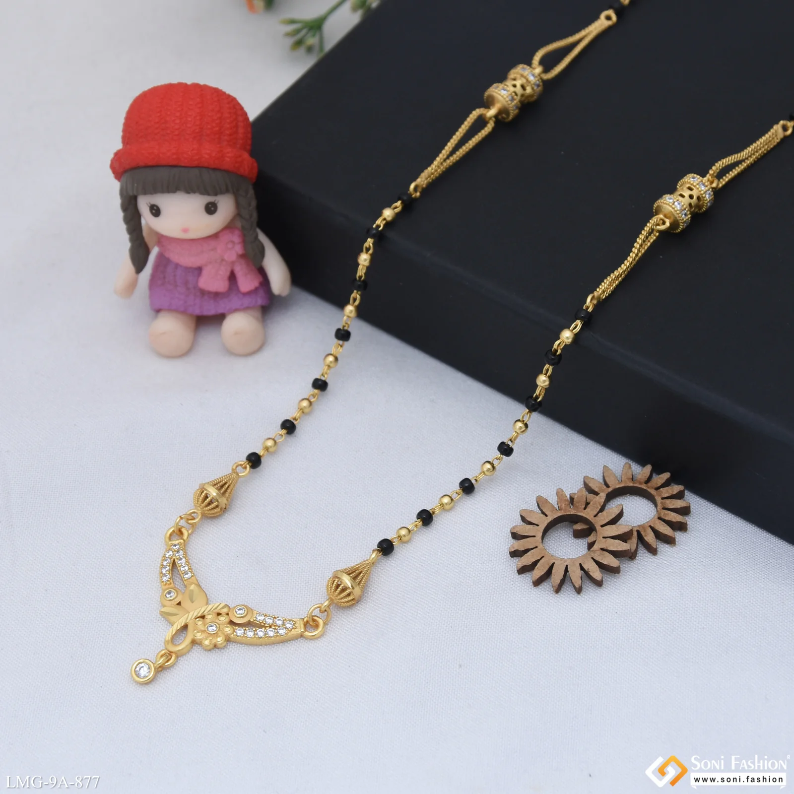 Brilliant Design Gold Plated Mangalsutra for Women - Style A877 - Image 5