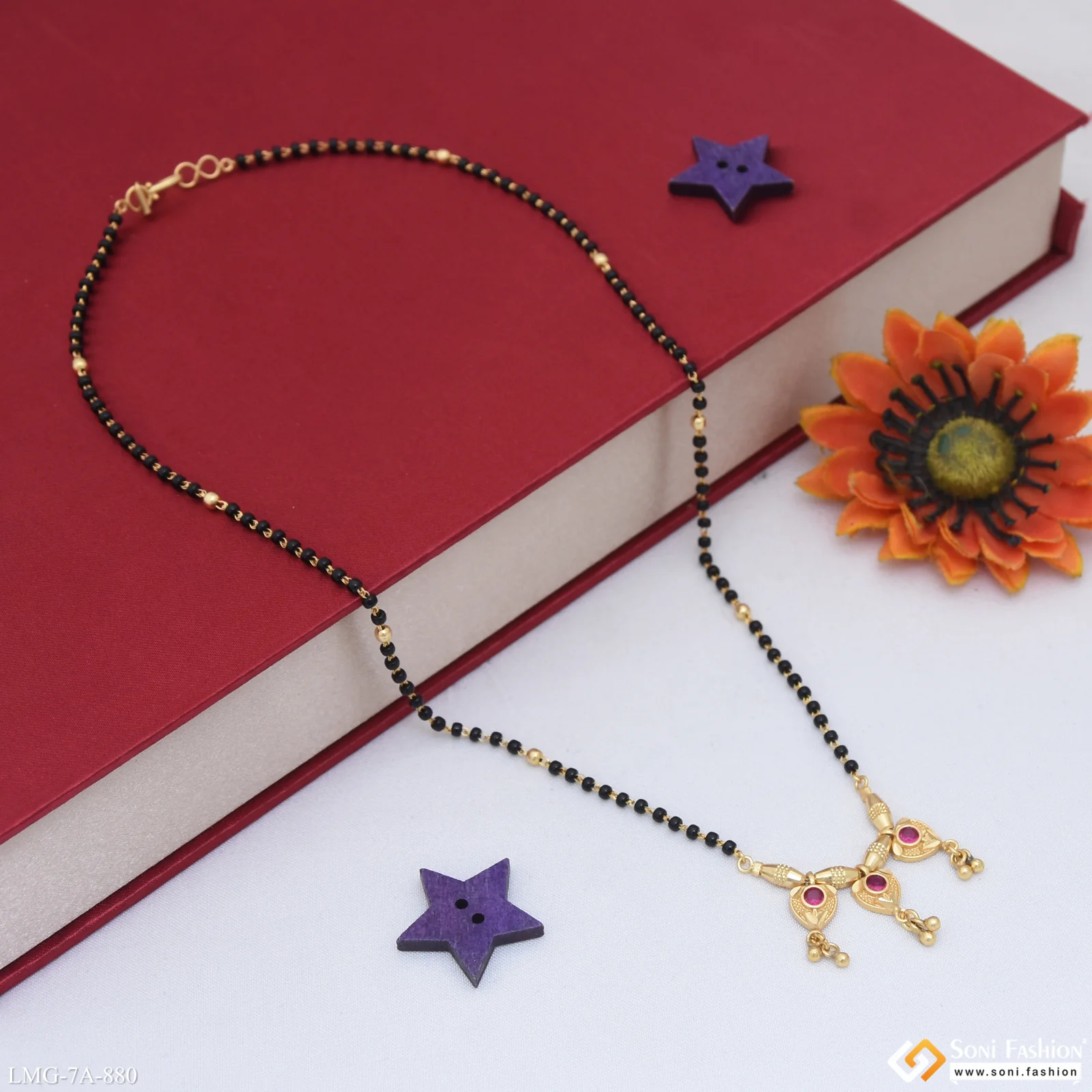 Brilliant Design Gold Plated Mangalsutra for Women - Style A880 - Image 4