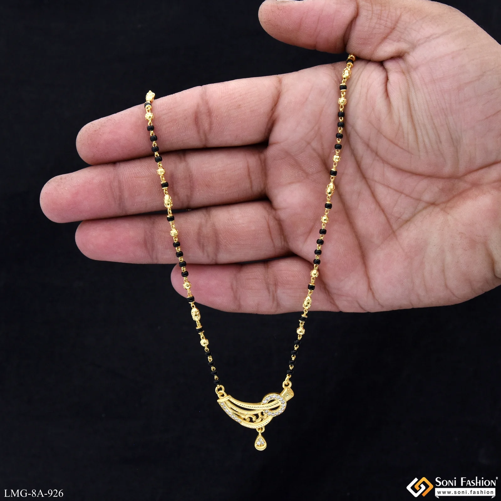 Brilliant Design Gold Plated Mangalsutra for Women - Style A926 - Image 2