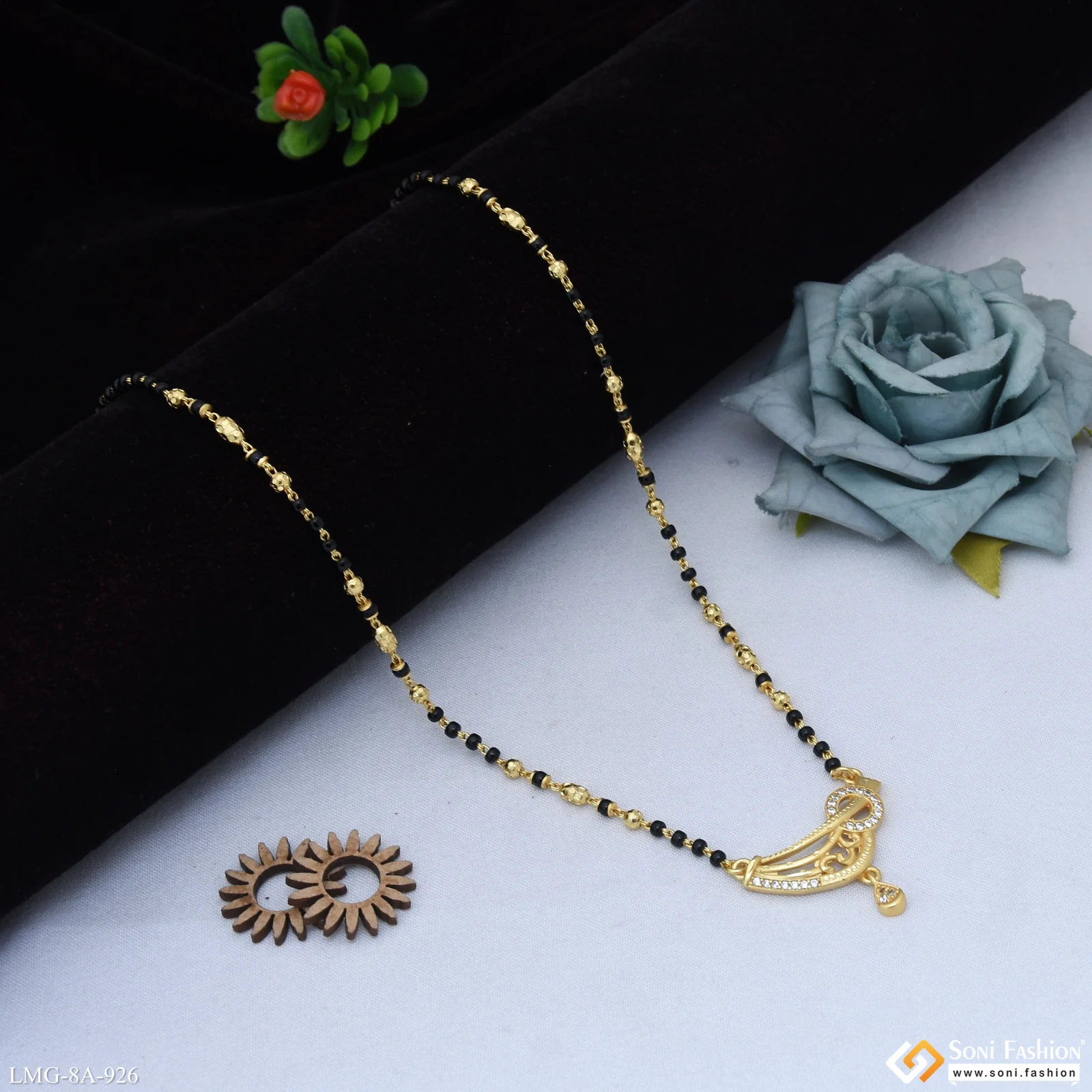Brilliant Design Gold Plated Mangalsutra for Women - Style A926 - Image 3