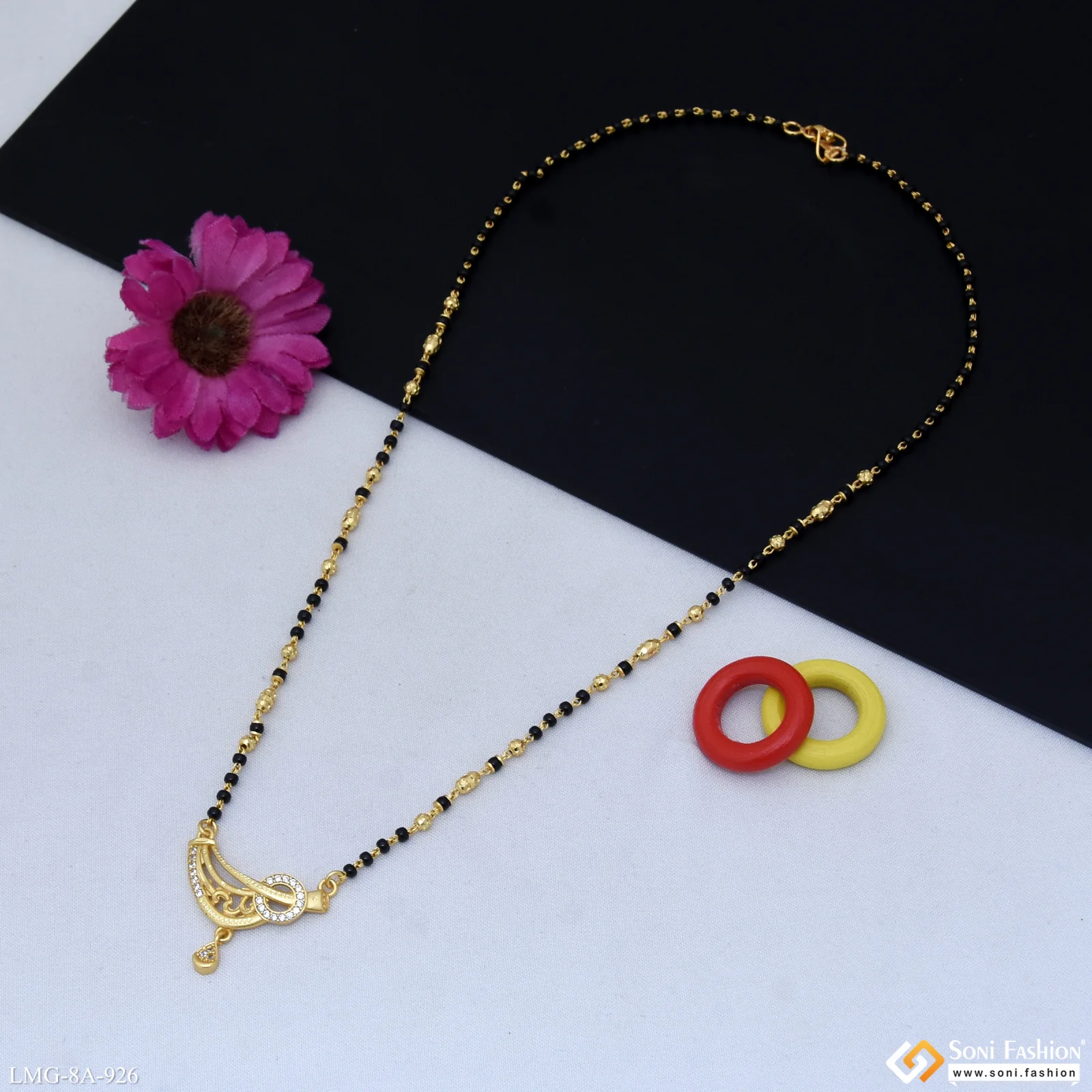 Brilliant Design Gold Plated Mangalsutra for Women - Style A926 - Image 4
