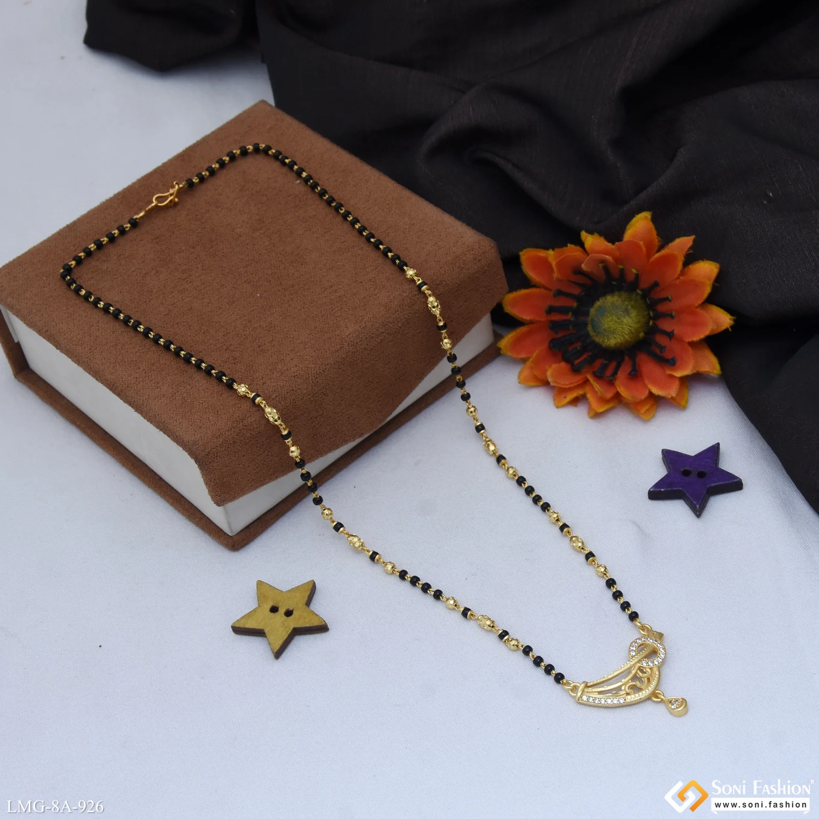 Brilliant Design Gold Plated Mangalsutra for Women - Style A926 - Image 5