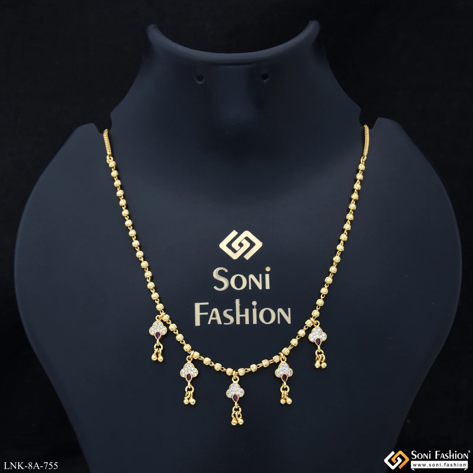 Brilliant Design Gold Plated Necklace for Ladies - Style A755