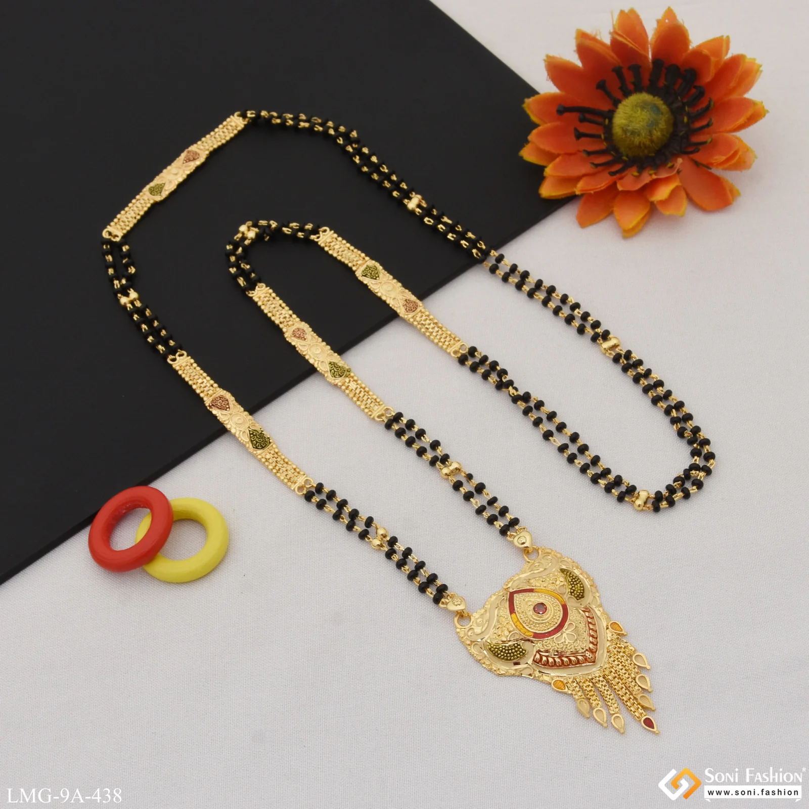 Brilliant Design New Style Gold Plated Mangalsutra for Women - Style A438 - Image 4