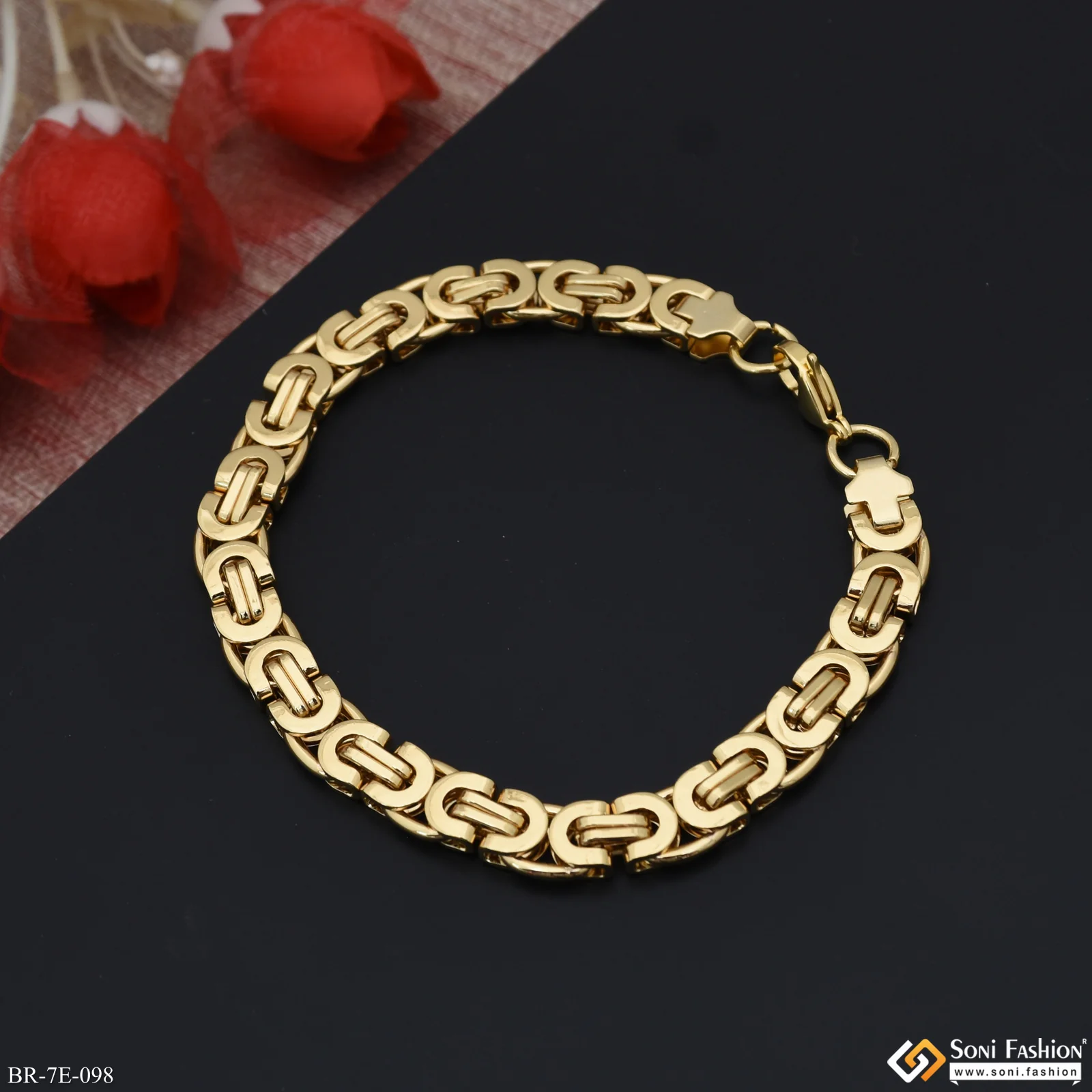 C Into C Funky Design Stainless Steel Link Bracelet for Men - Style E098 - Image 4
