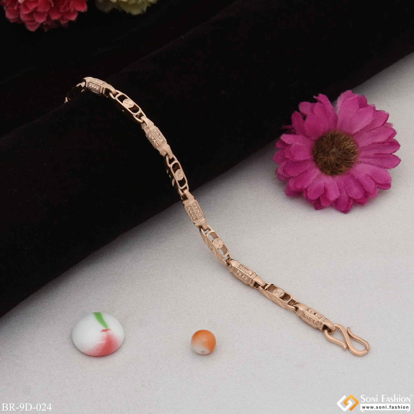 Casual Design Excellent Design Rose Gold Color Bracelet for Men - Style D024 - Image 5