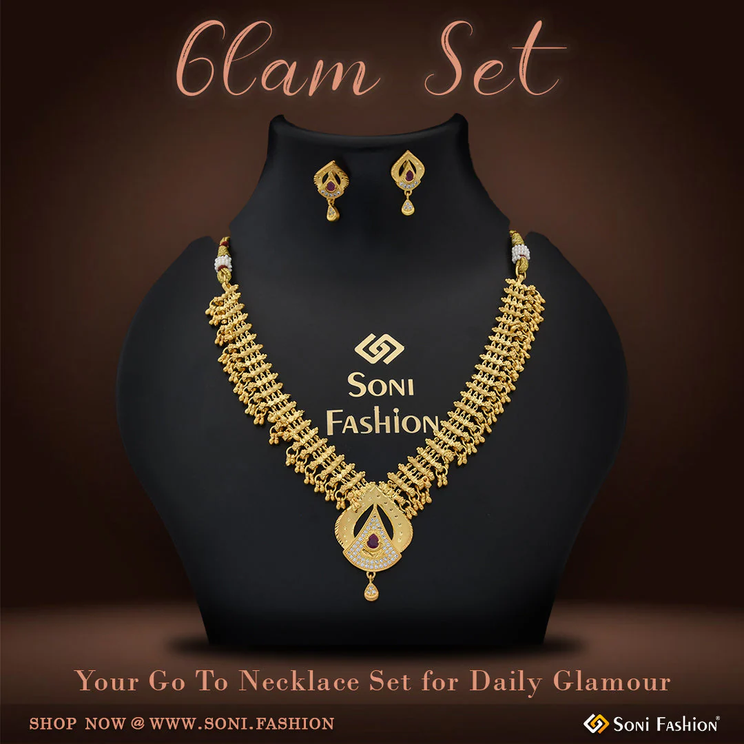 Casual Design Fashion-Forward Gold Plated Necklace Set for Women - Style A719
