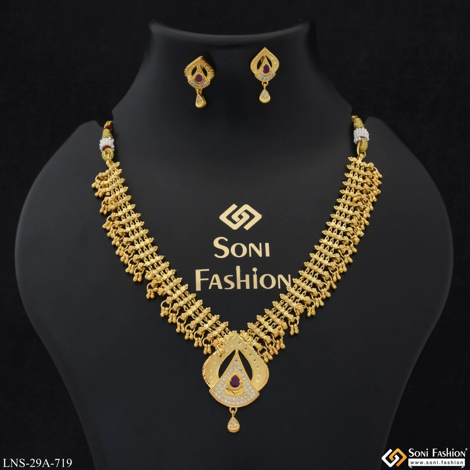 Casual Design Fashion-Forward Gold Plated Necklace Set for Women - Style A719 - Image 6