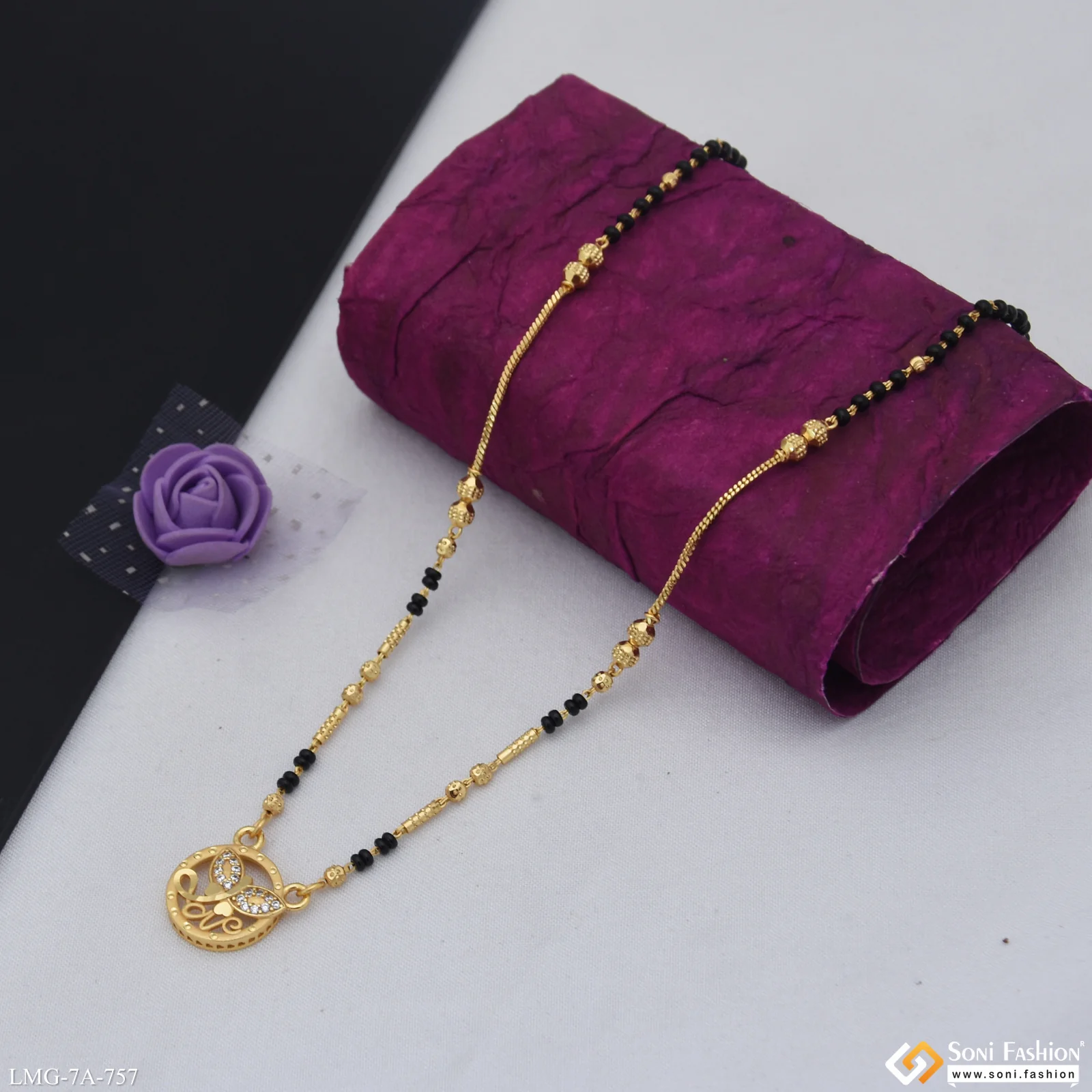 Casual Design Gold Plated Mangalsutra for Women - Style A757 - Image 5