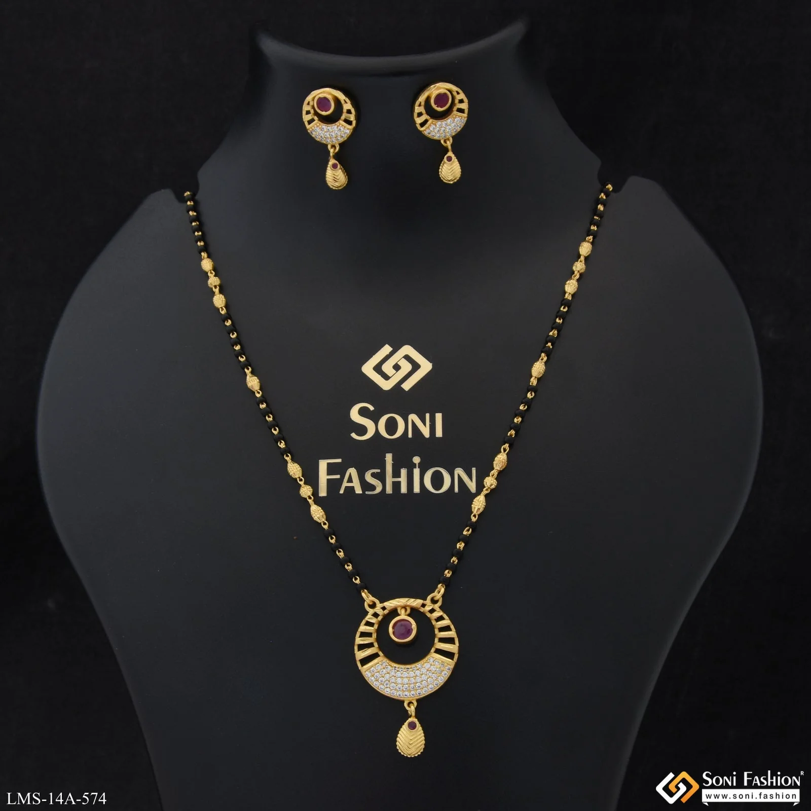 Casual Design Gold Plated Mangalsutra Set for Women - Style A574