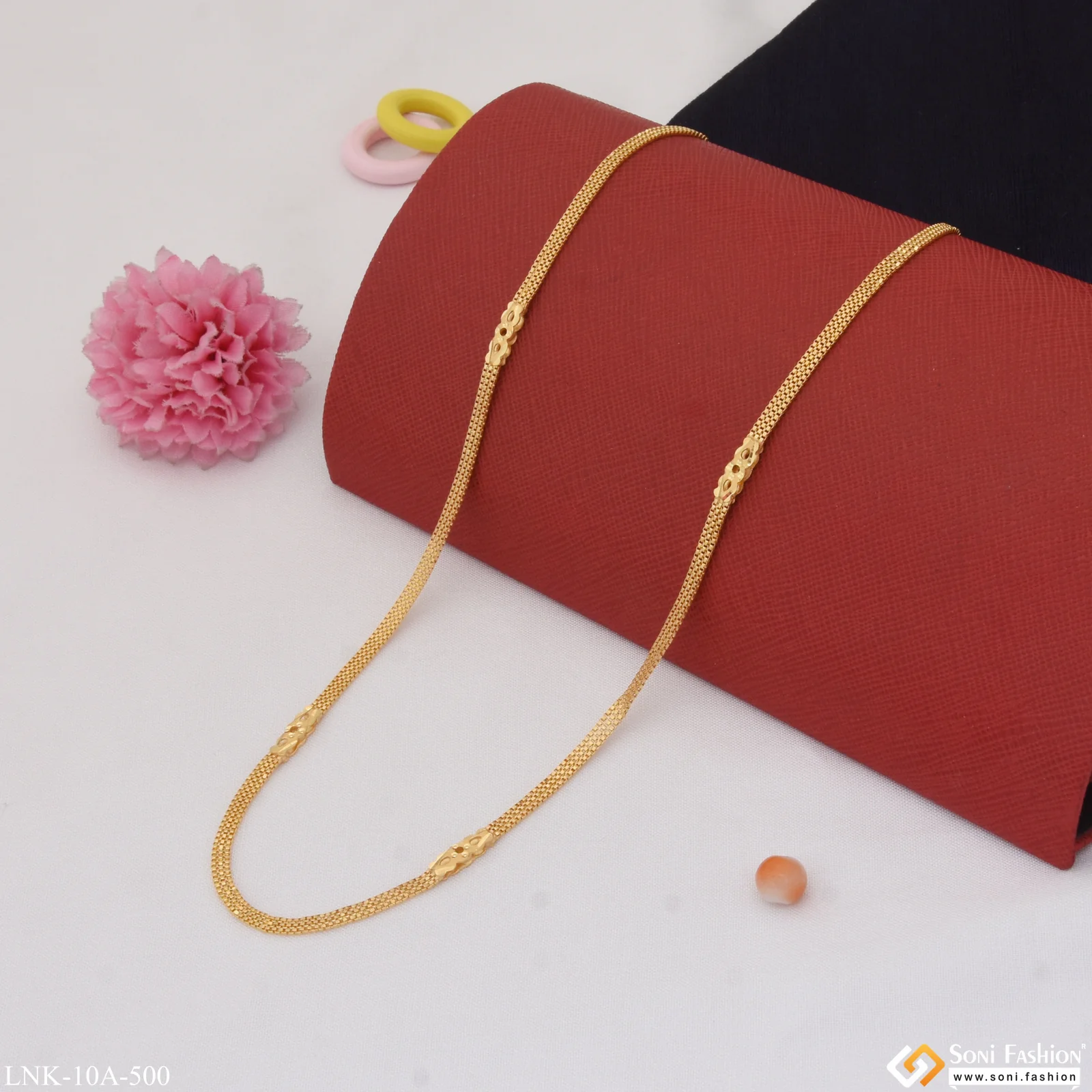Casual Design Hand-Finished Design Gold Plated Necklace for Ladies - Style A500 - Image 4