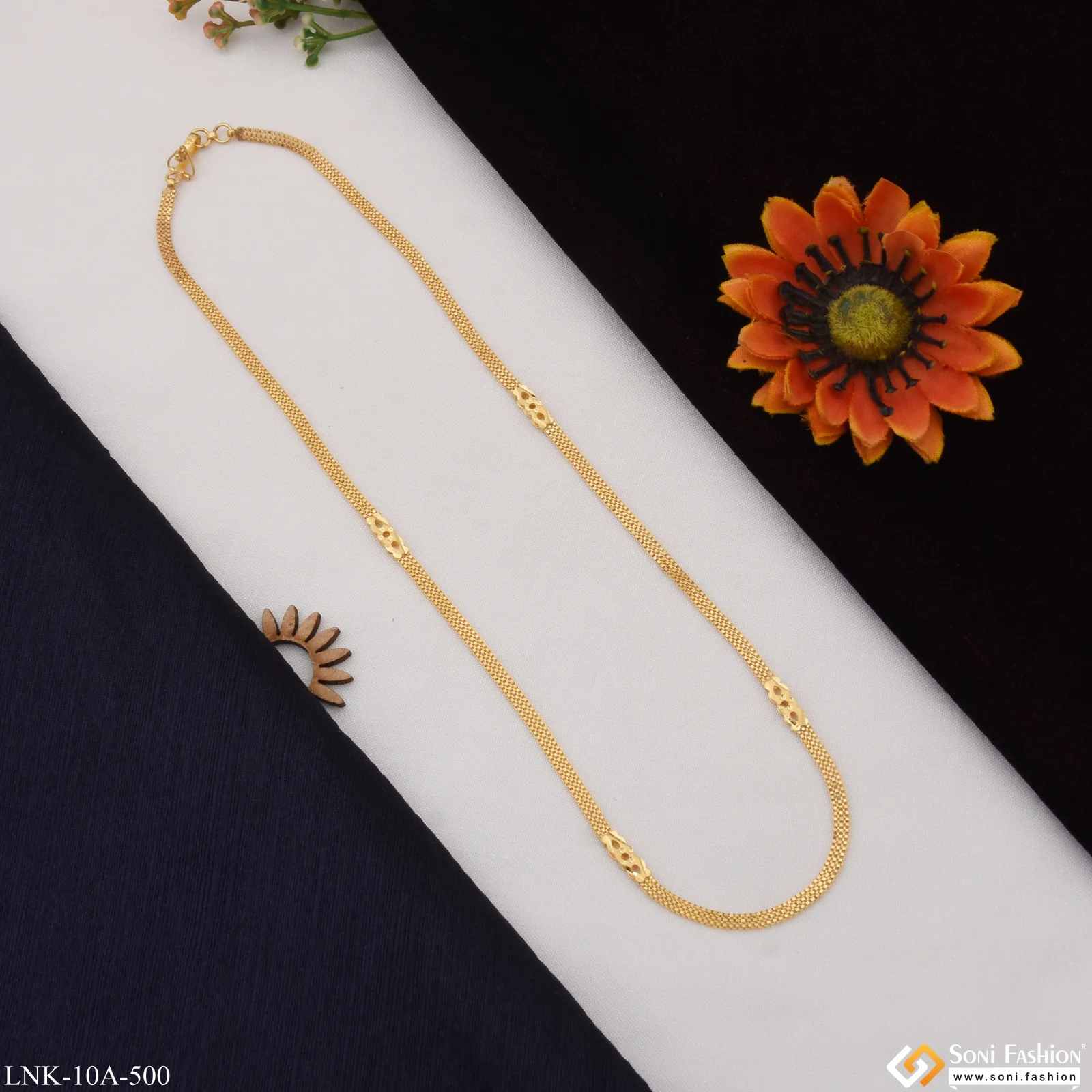 Casual Design Hand-Finished Design Gold Plated Necklace for Ladies - Style A500 - Image 5