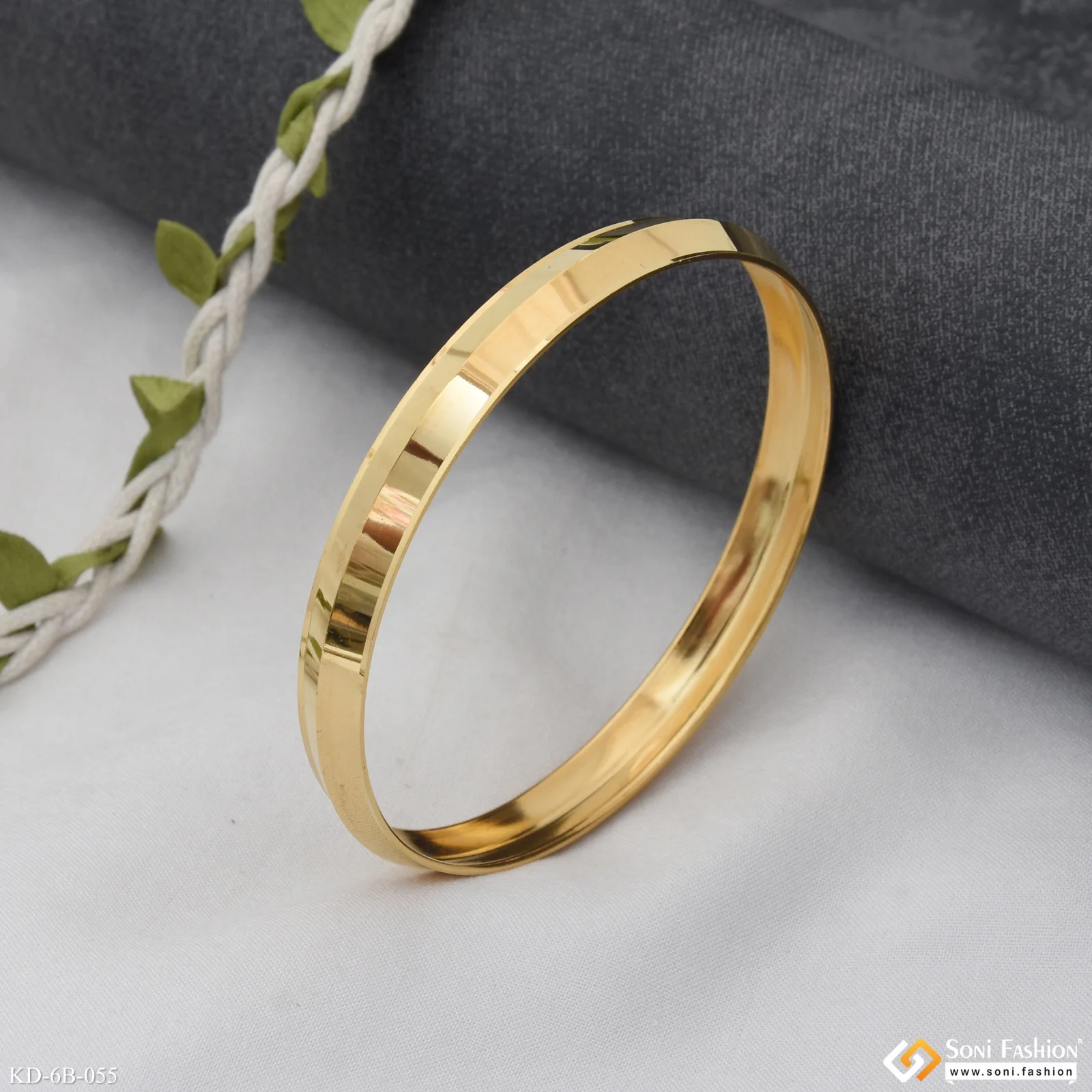 Casual Design Premium-Grade Quality Gold Plated Punjabi Kada for Men - Style B055 - Image 11