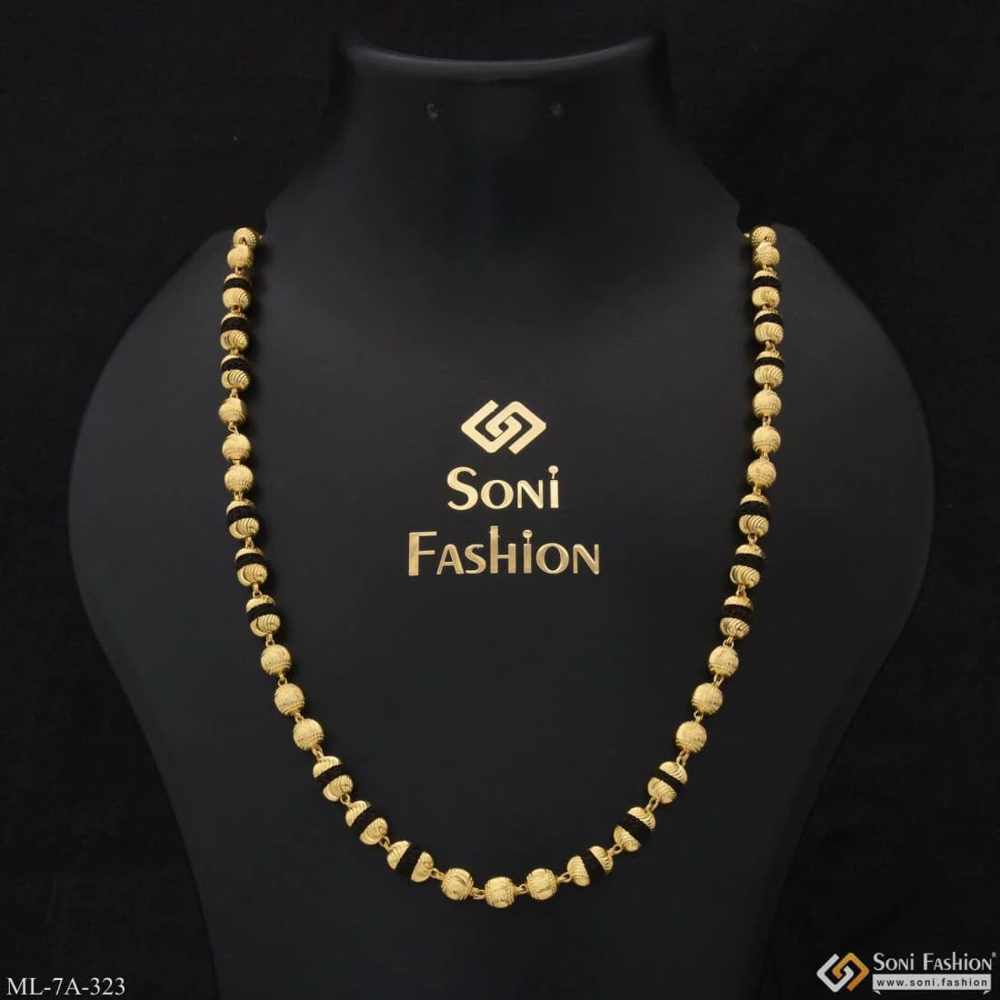 Casual Design Premium-grade Quality Gold Plated Rudraksha Mala For Men - Style A323 - Image 5