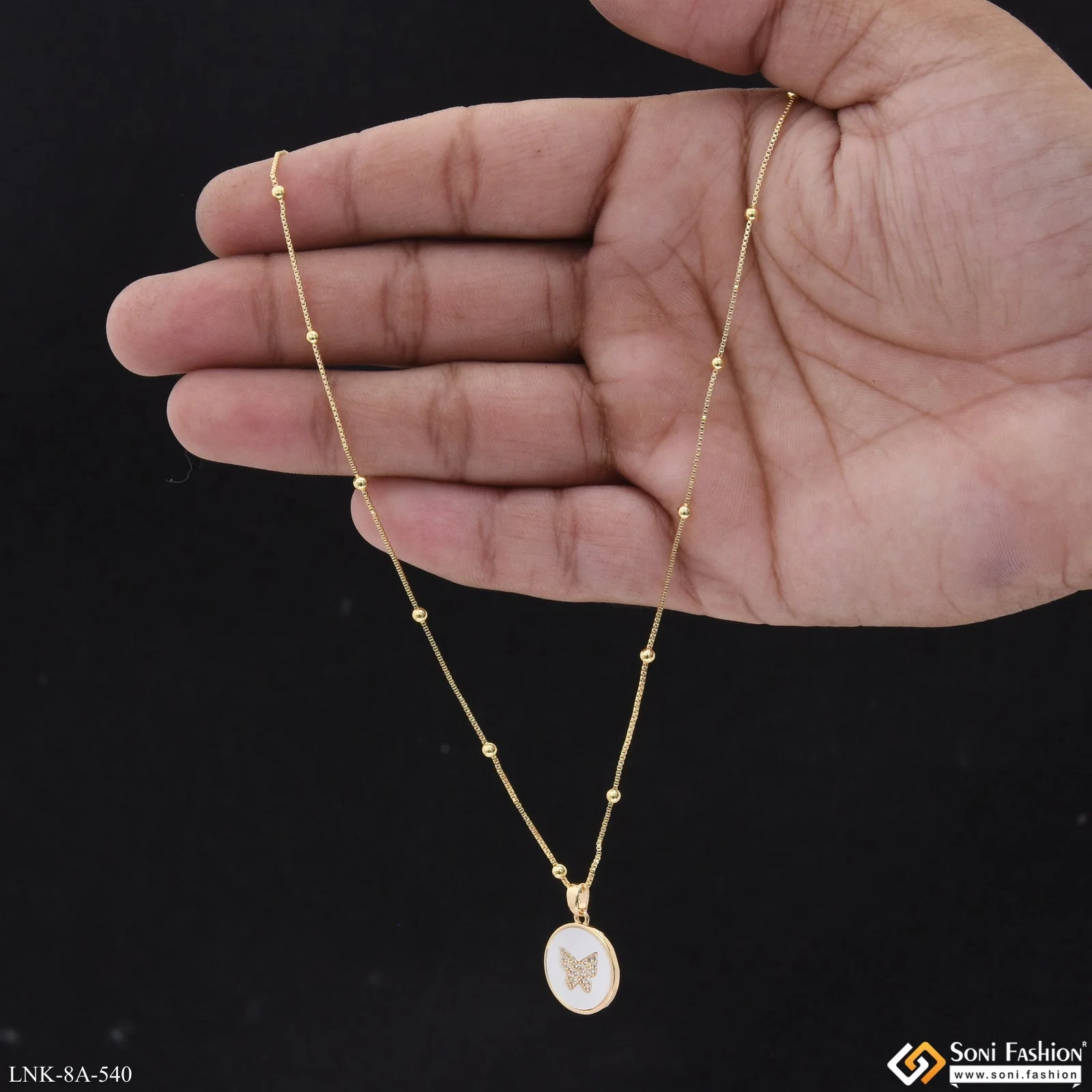 Charming Design Gold Plated Chain Pendant for Ladies - Style A540 - Image 2