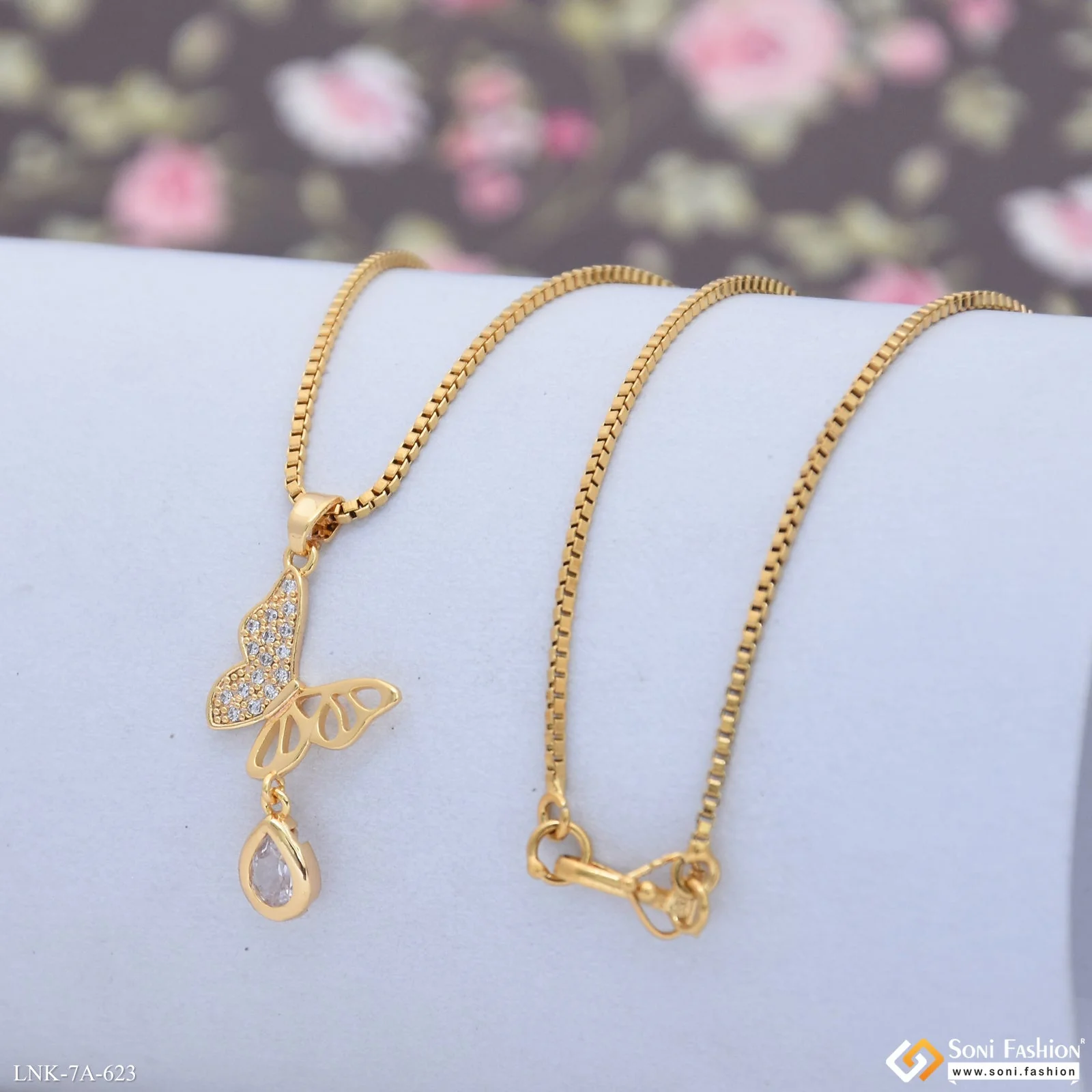 Charming Design Gold Plated Chain Pendant for Ladies - Style A623 - Image 4