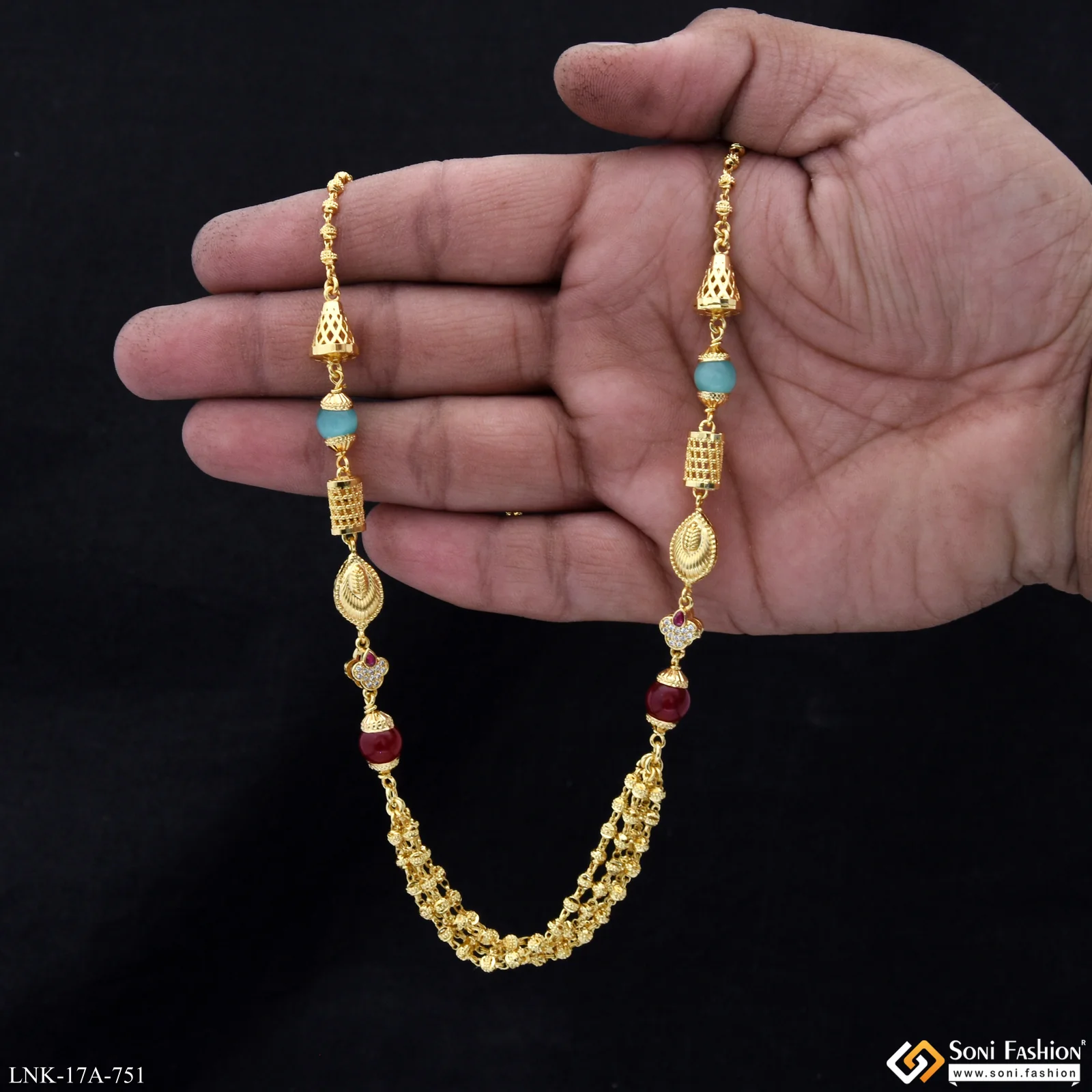 Charming Design Gold Plated Mala for Women - Style A751 - Image 2