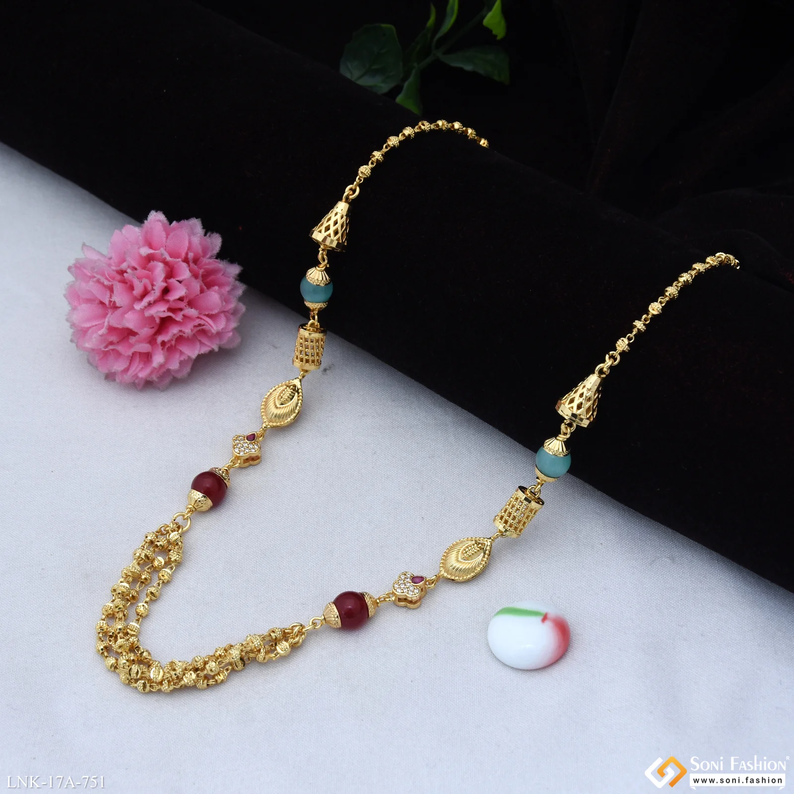 Charming Design Gold Plated Mala for Women - Style A751 - Image 3