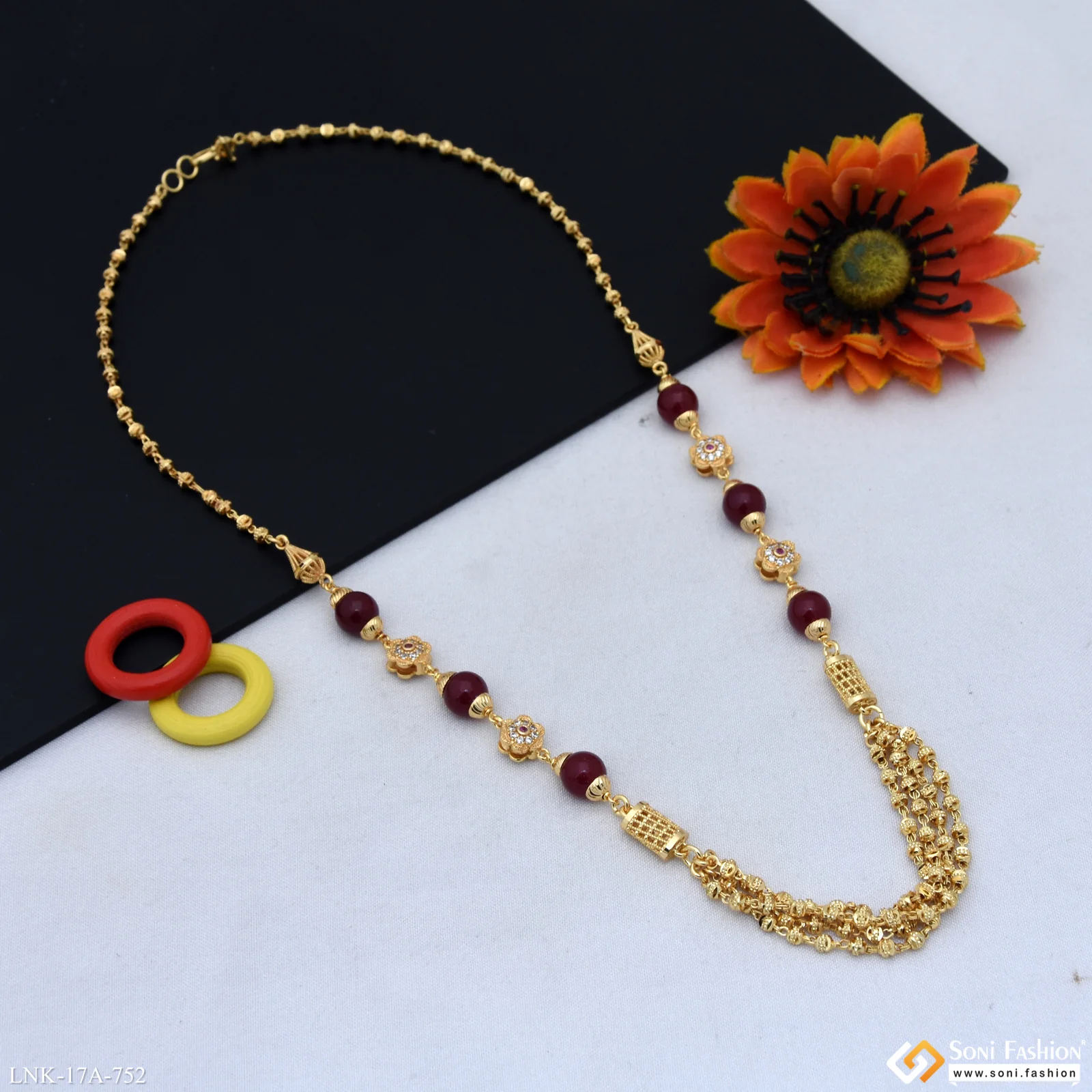 Charming Design Gold Plated Mala for Women - Style A752 - Image 4