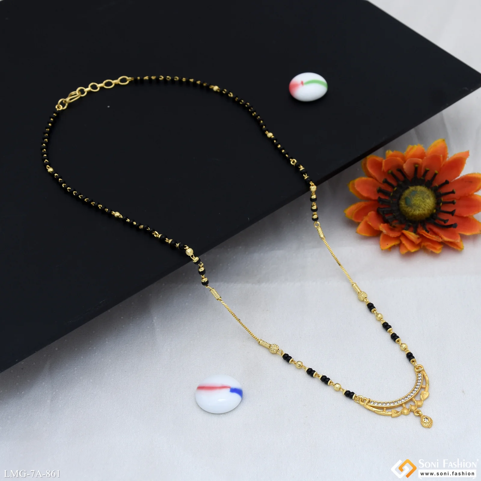 Charming Design Gold Plated Mangalsutra for Women - Style A861 - Image 4