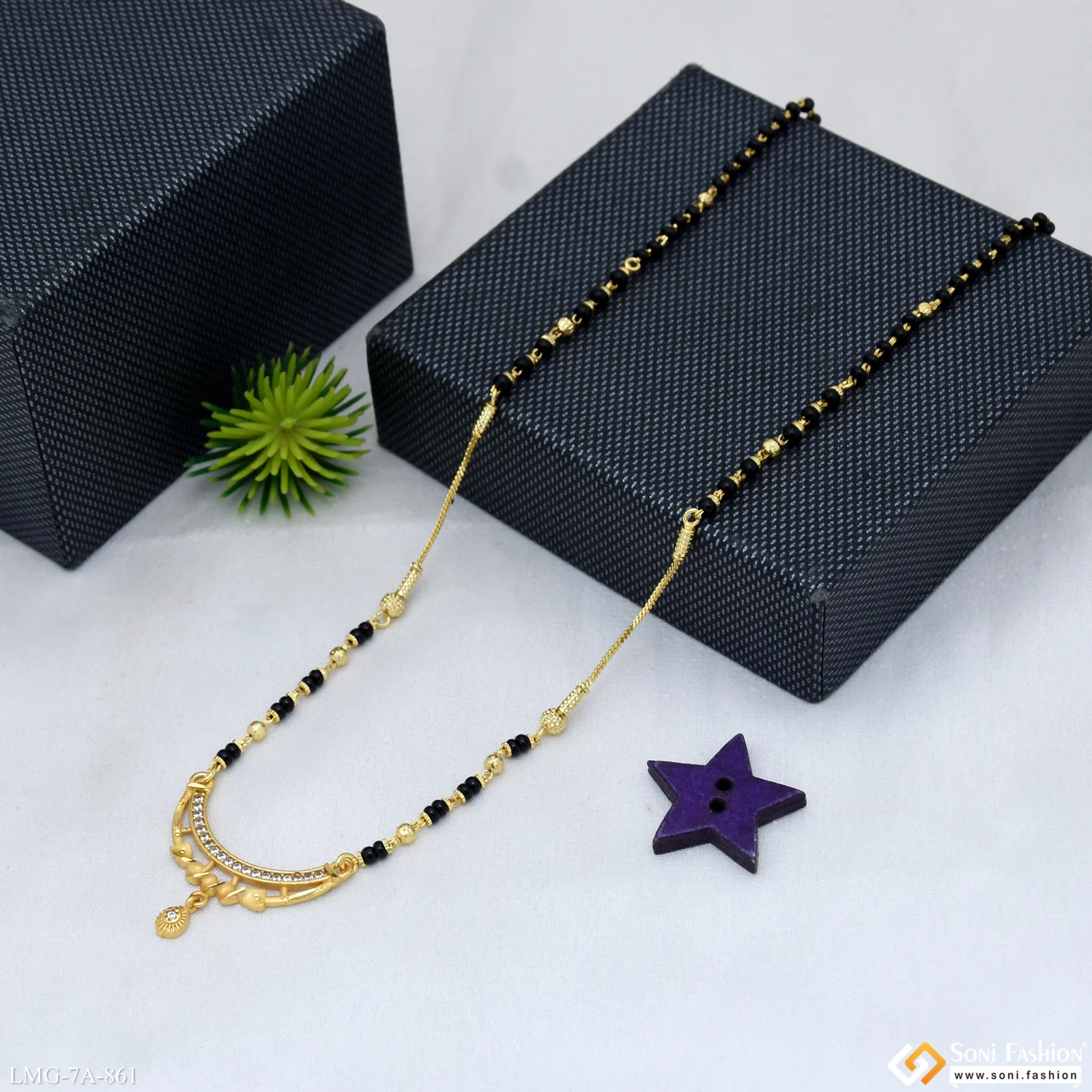 Charming Design Gold Plated Mangalsutra for Women - Style A861 - Image 5