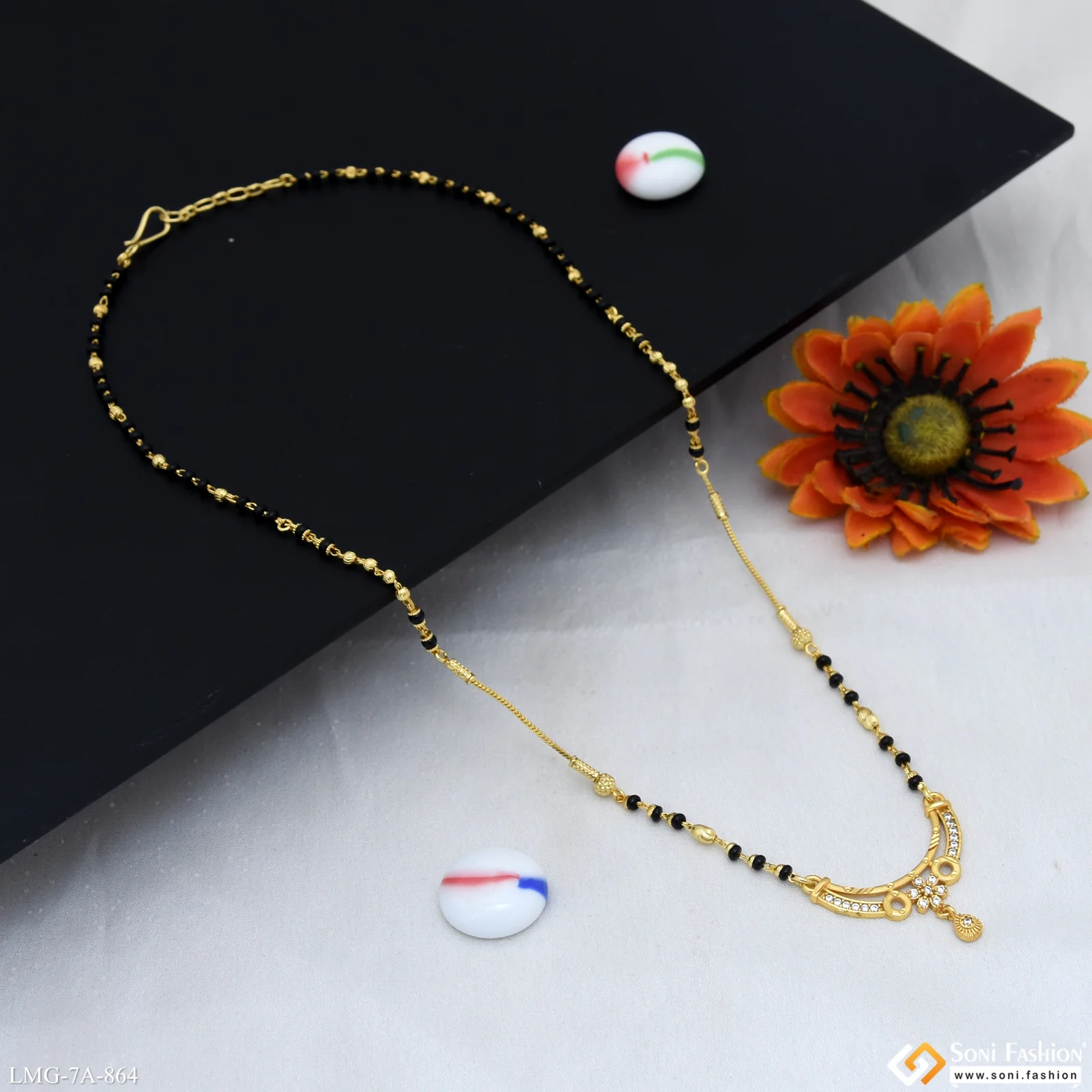 Charming Design Gold Plated Mangalsutra for Women - Style A864 - Image 4