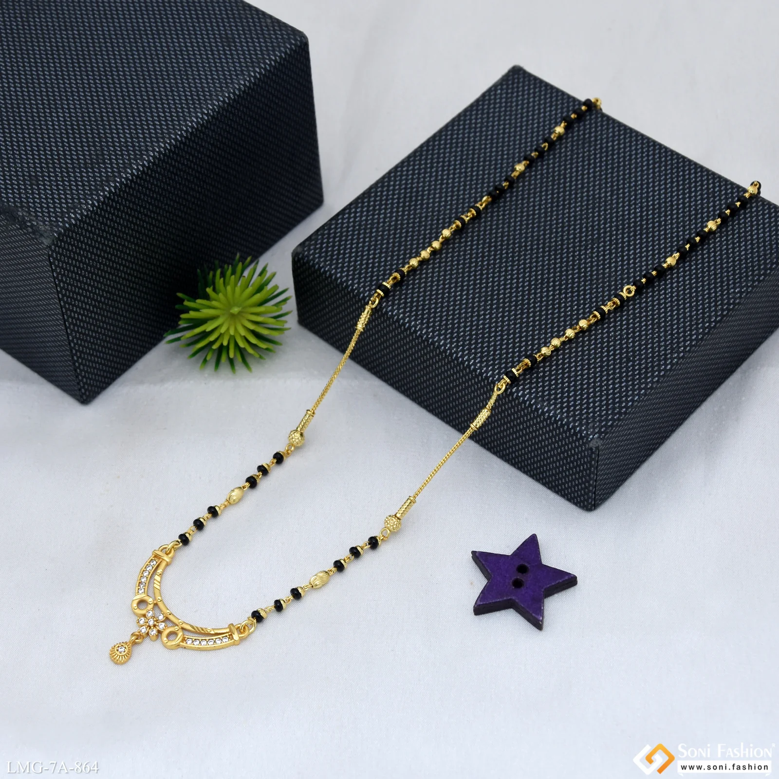 Charming Design Gold Plated Mangalsutra for Women - Style A864 - Image 5