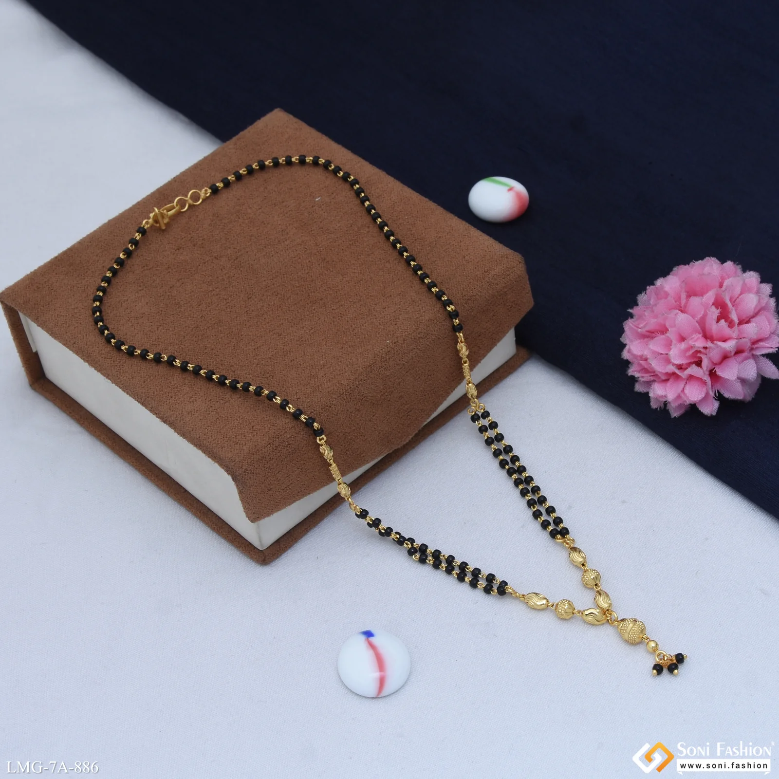 Charming Design Gold Plated Mangalsutra for Women - Style A886 - Image 3