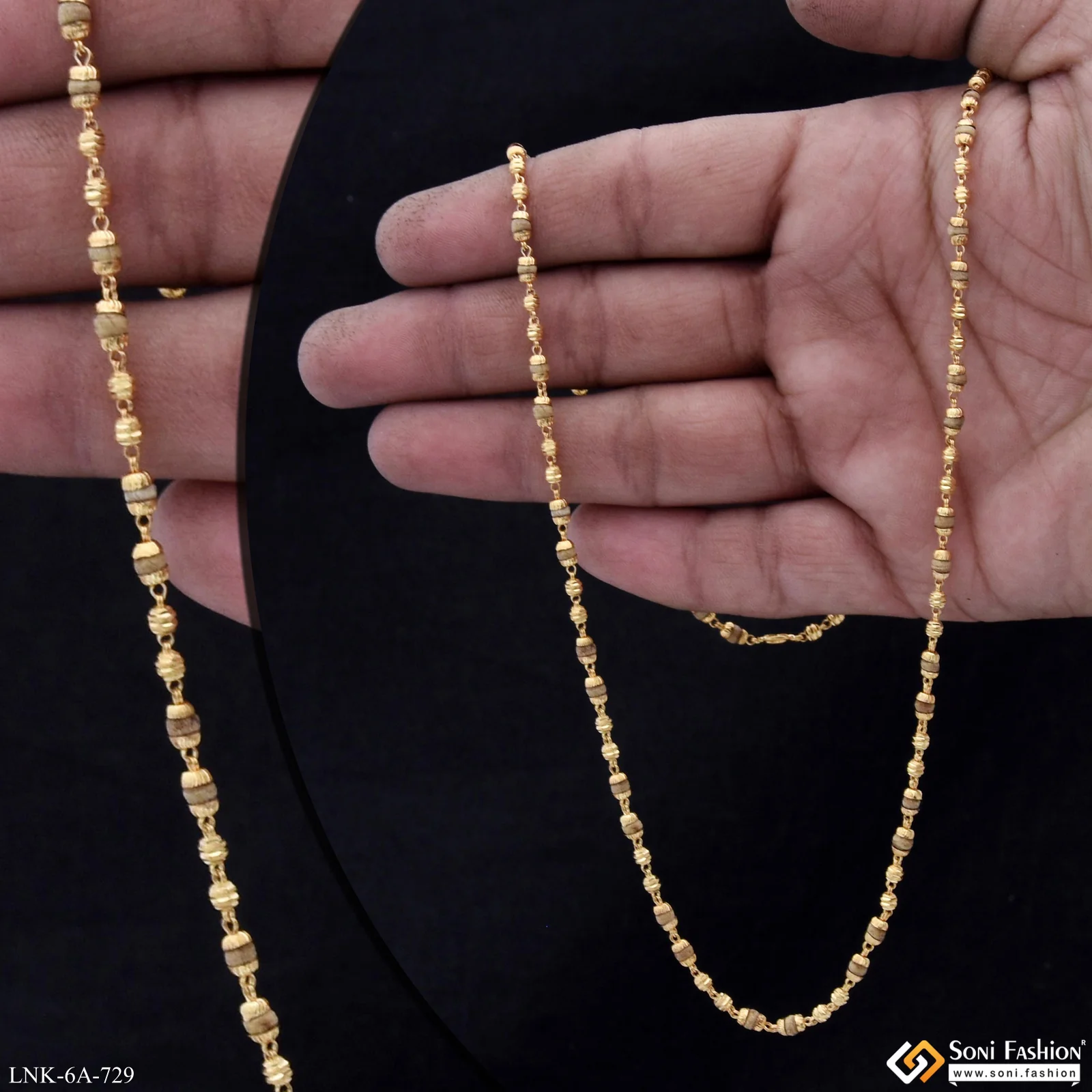 Charming Design Gold Plated Tulsi Mala for Women - Style A729 - Image 2