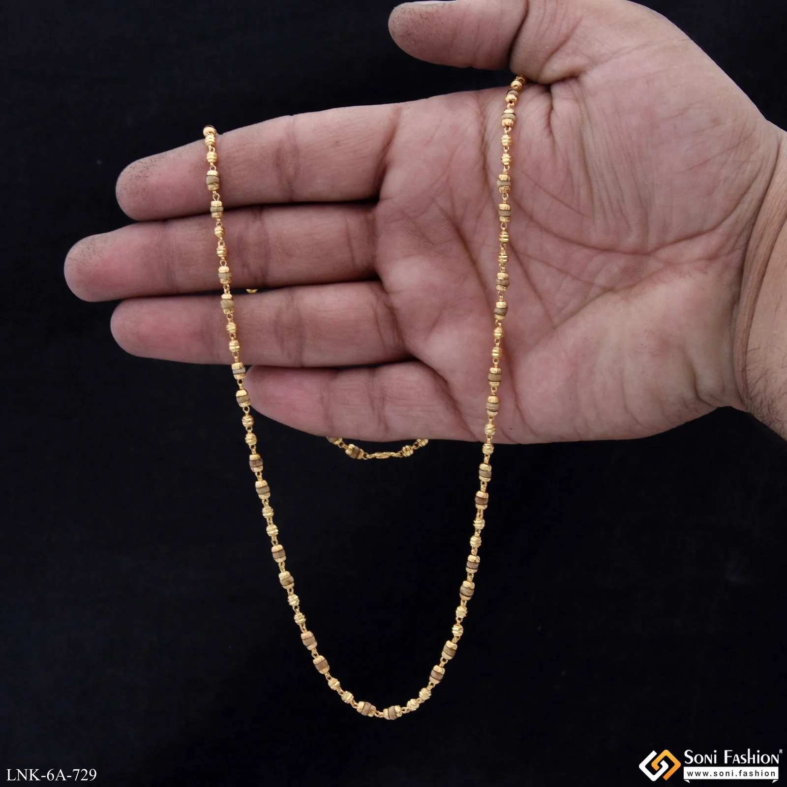 Charming Design Gold Plated Tulsi Mala for Women - Style A729 - Image 6