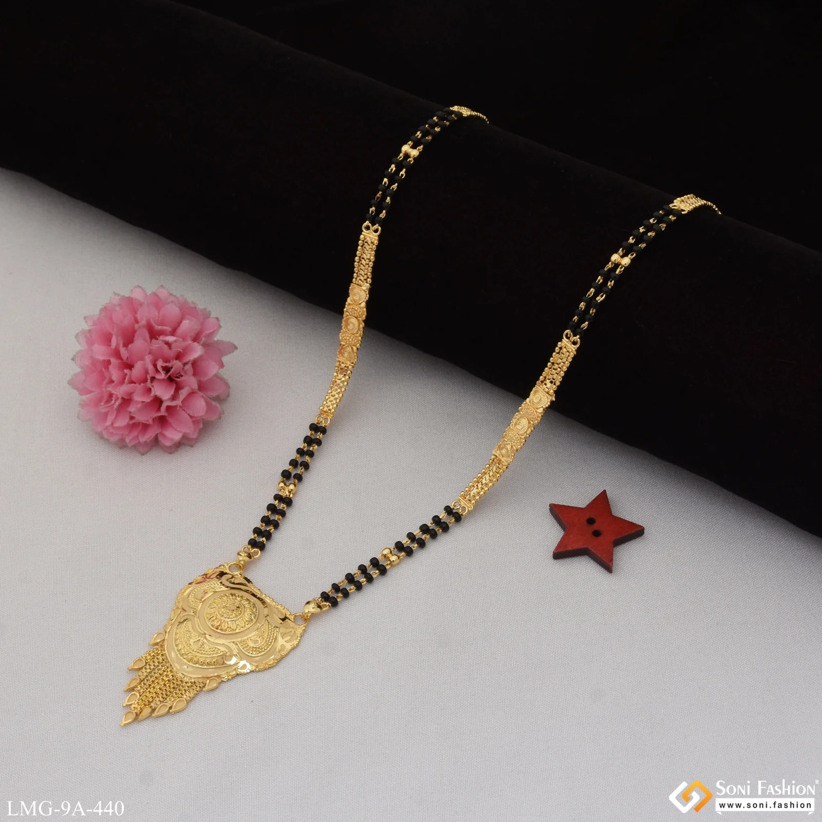 Chic Design Glamorous Design Gold Plated Mangalsutra for Women - Style A440 - Image 3