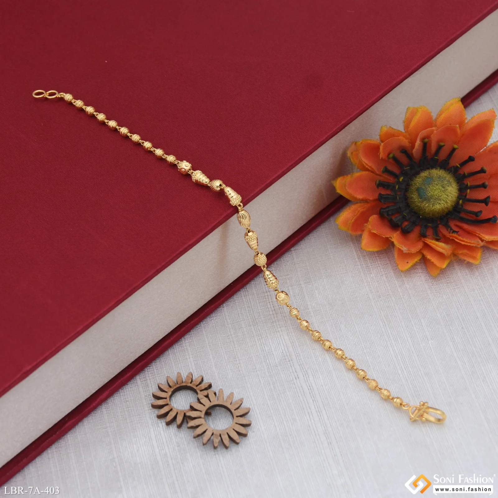Chic Design Gold Plated Bracelet for Ladies - Style A403 - Image 4