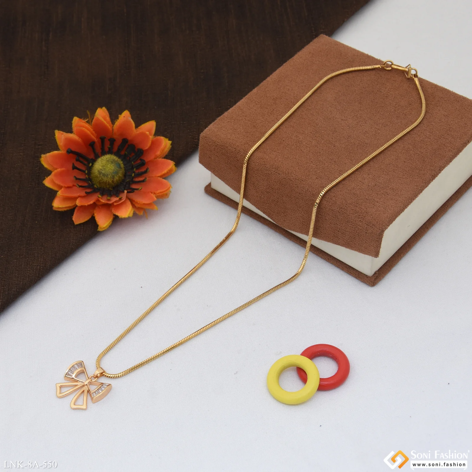 Chic Design Gold Plated Chain Pendant for Ladies - Style A550 - Image 6