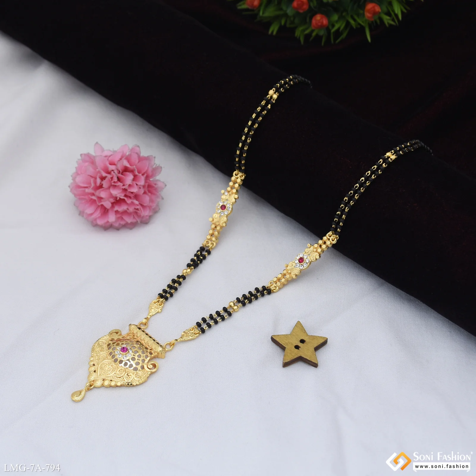 Chic Design Gold Plated Mangalsutra for Women - Style A794 - Image 3