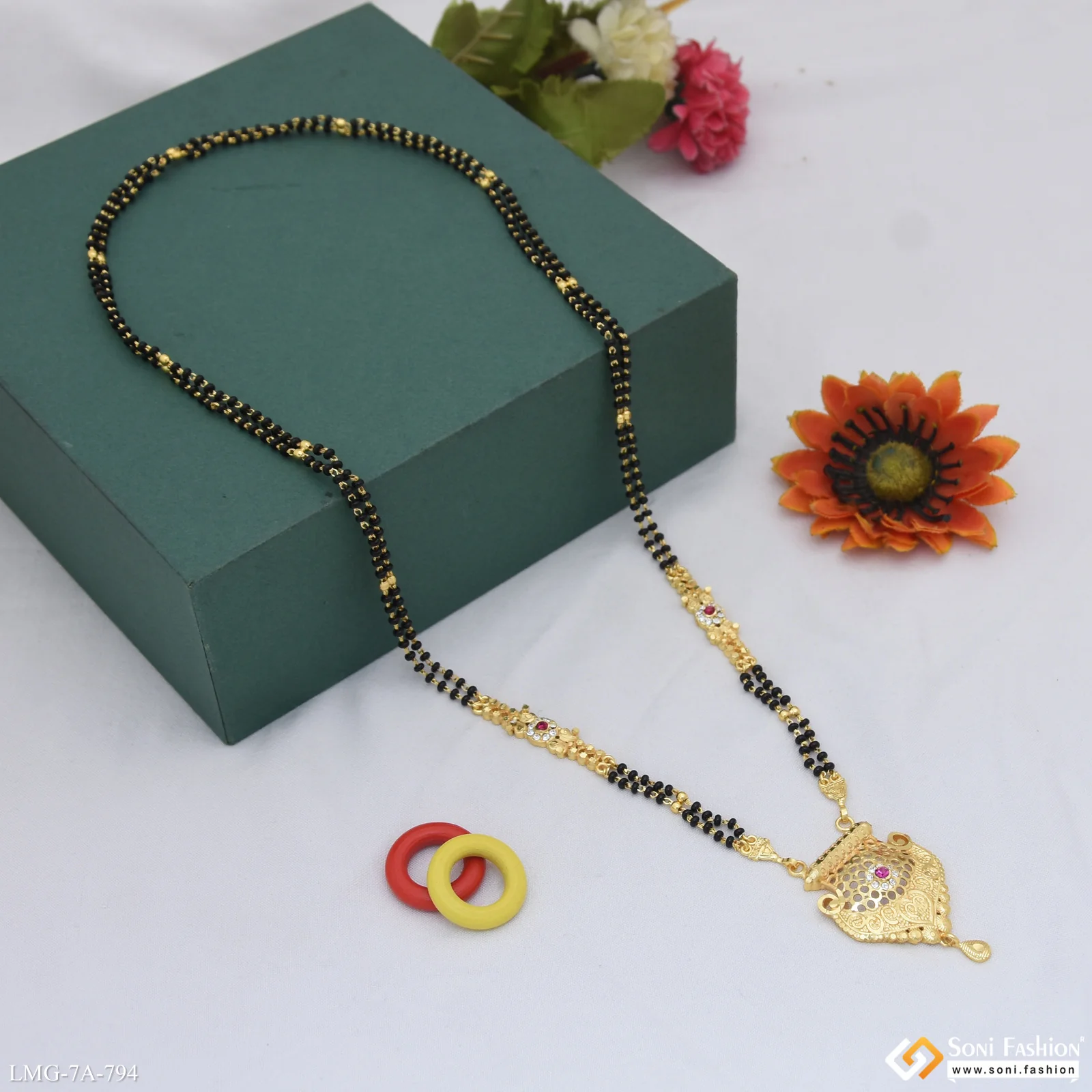 Chic Design Gold Plated Mangalsutra for Women - Style A794 - Image 4