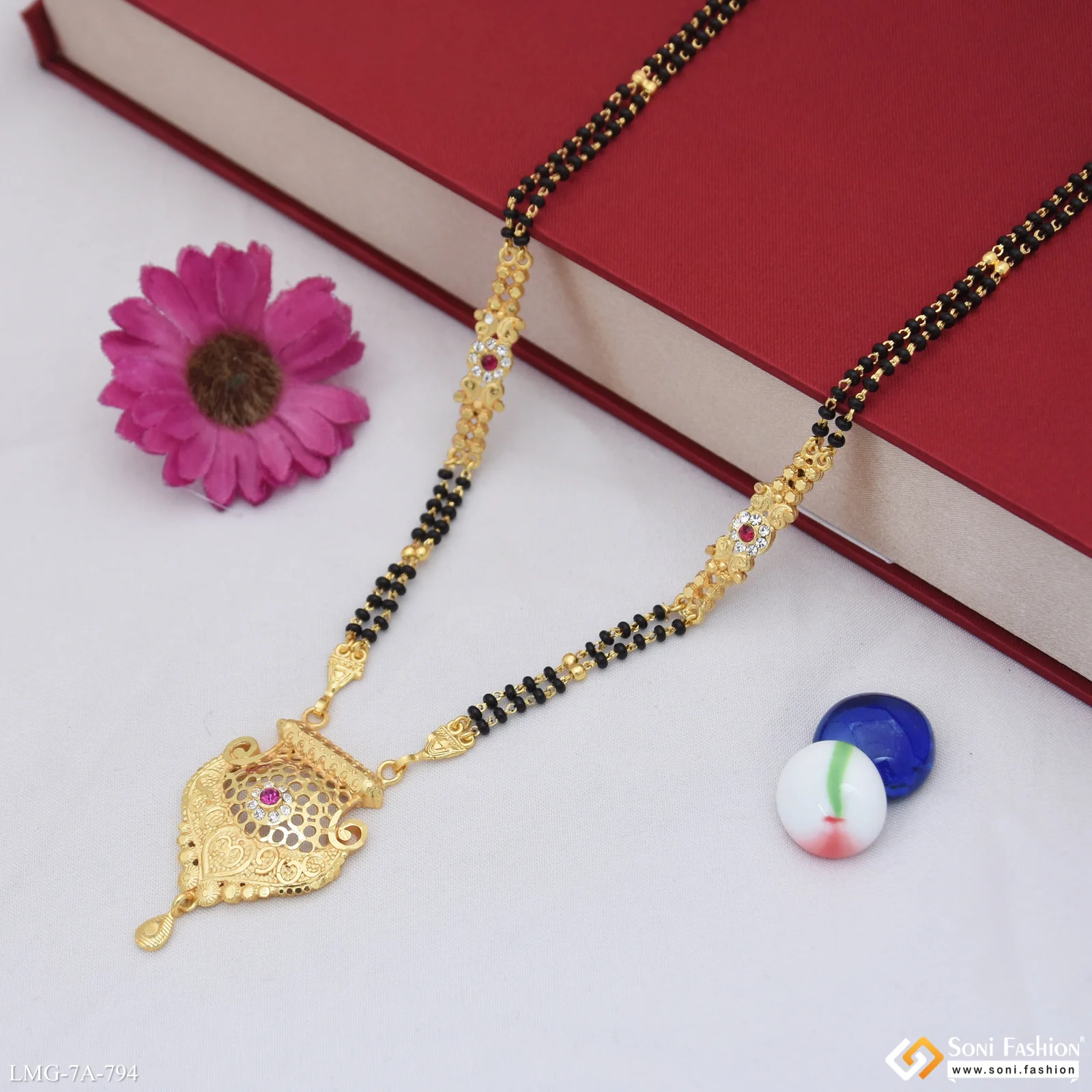 Chic Design Gold Plated Mangalsutra for Women - Style A794 - Image 5