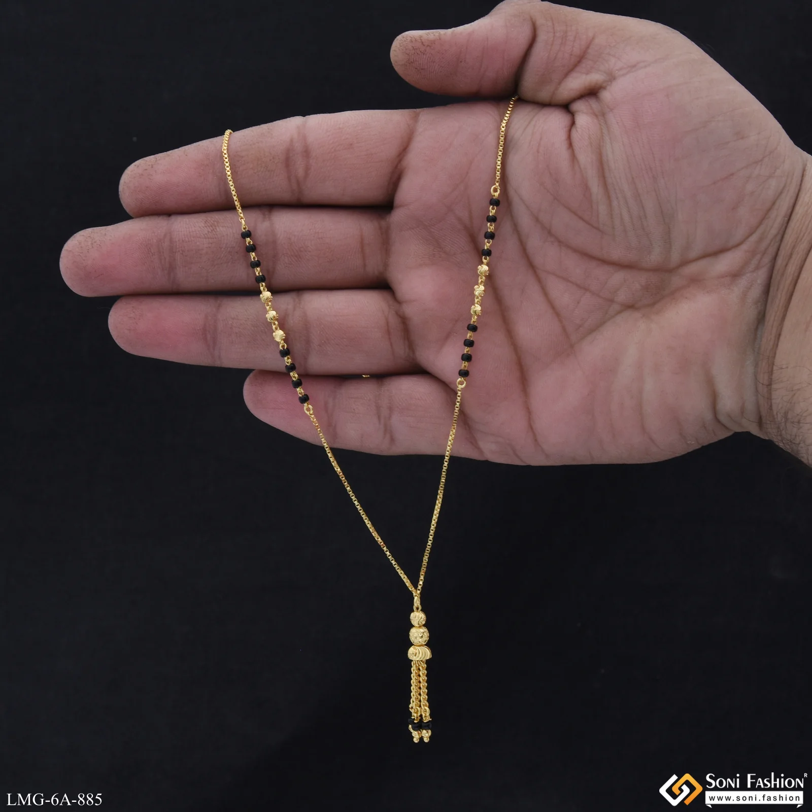 Chic Design Gold Plated Mangalsutra for Women - Style A885 - Image 2