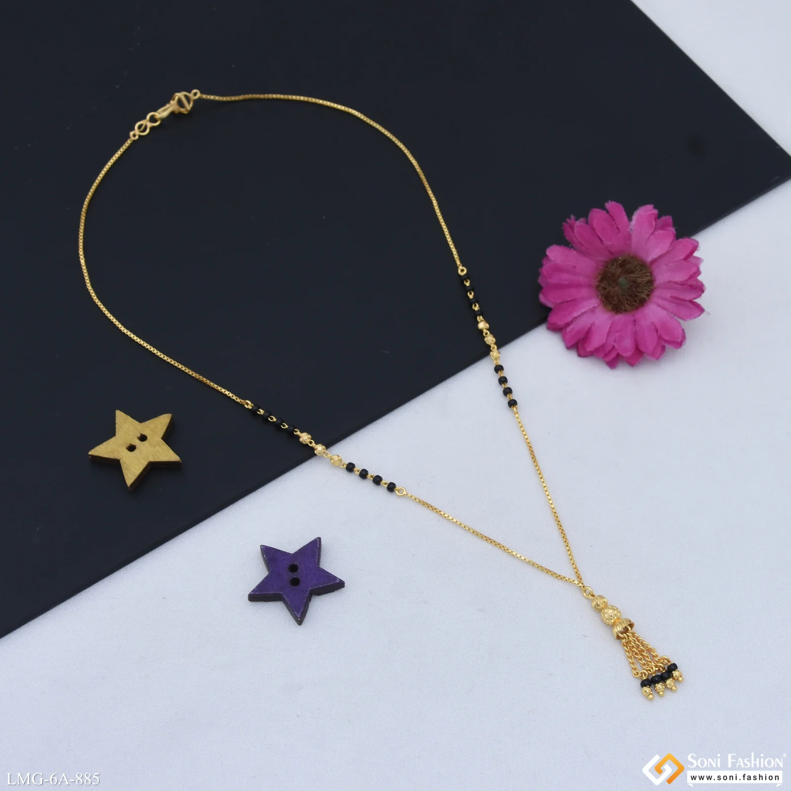 Chic Design Gold Plated Mangalsutra for Women - Style A885 - Image 5