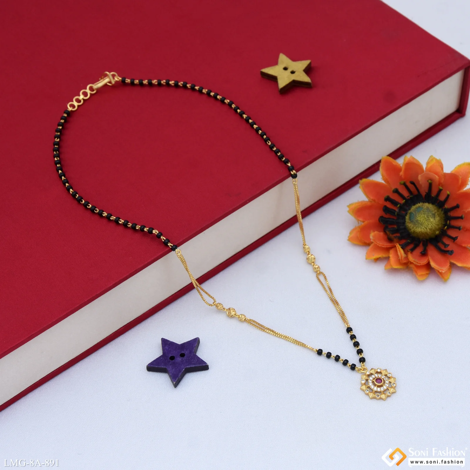 Chic Design Gold Plated Mangalsutra for Women - Style A891 - Image 5