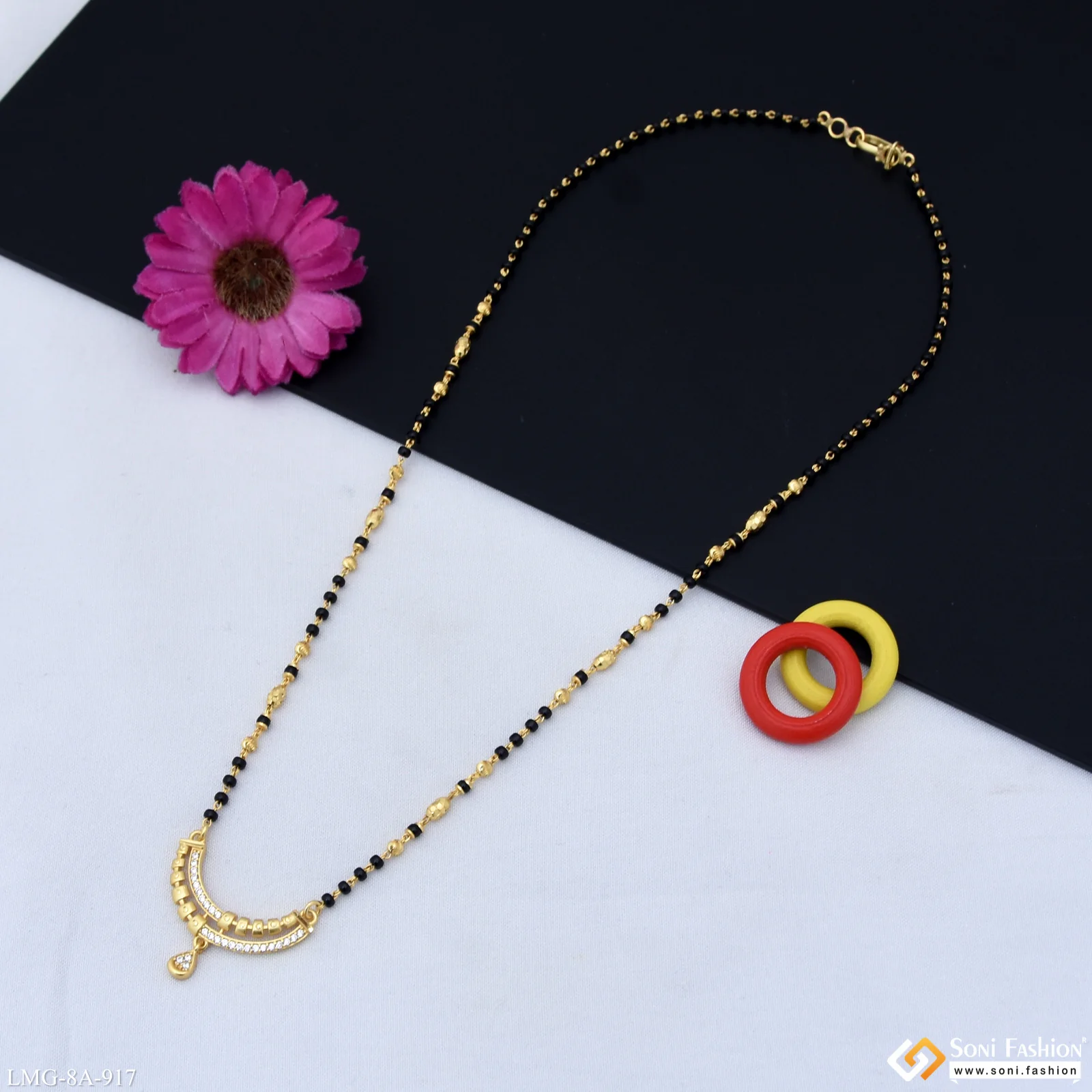 Chic Design Gold Plated Mangalsutra for Women - Style A917 - Image 4