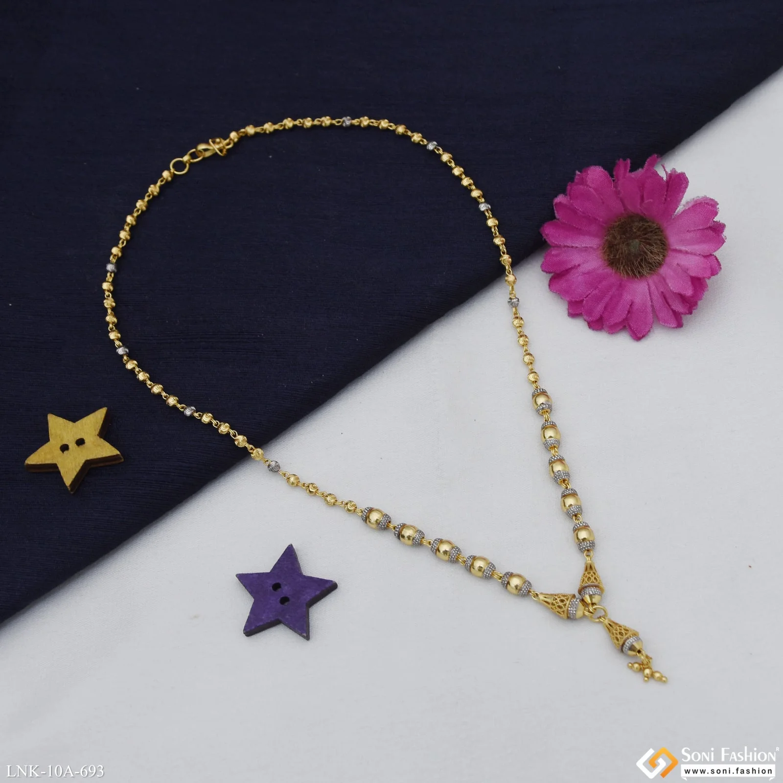 Chic Design Gold Plated Necklace for Ladies - Style A693